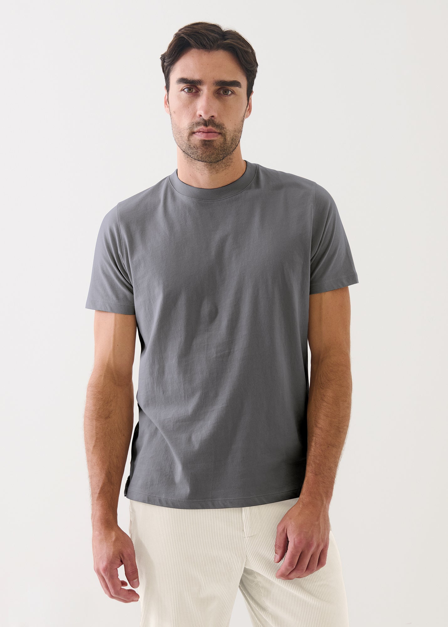 Organic Pima Cotton High Neck T-Shirt - PATRICK ASSARAF