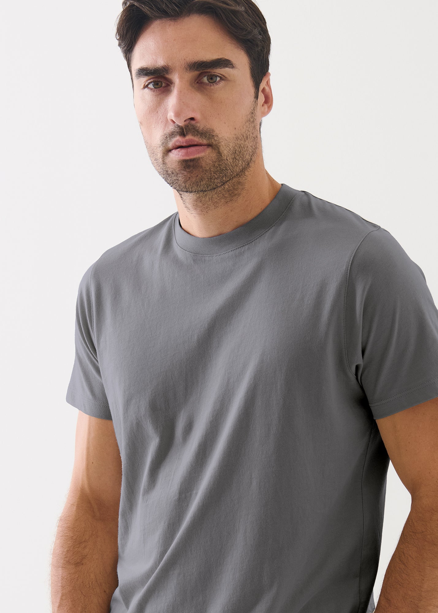 Organic Pima Cotton High Neck T-Shirt - PATRICK ASSARAF