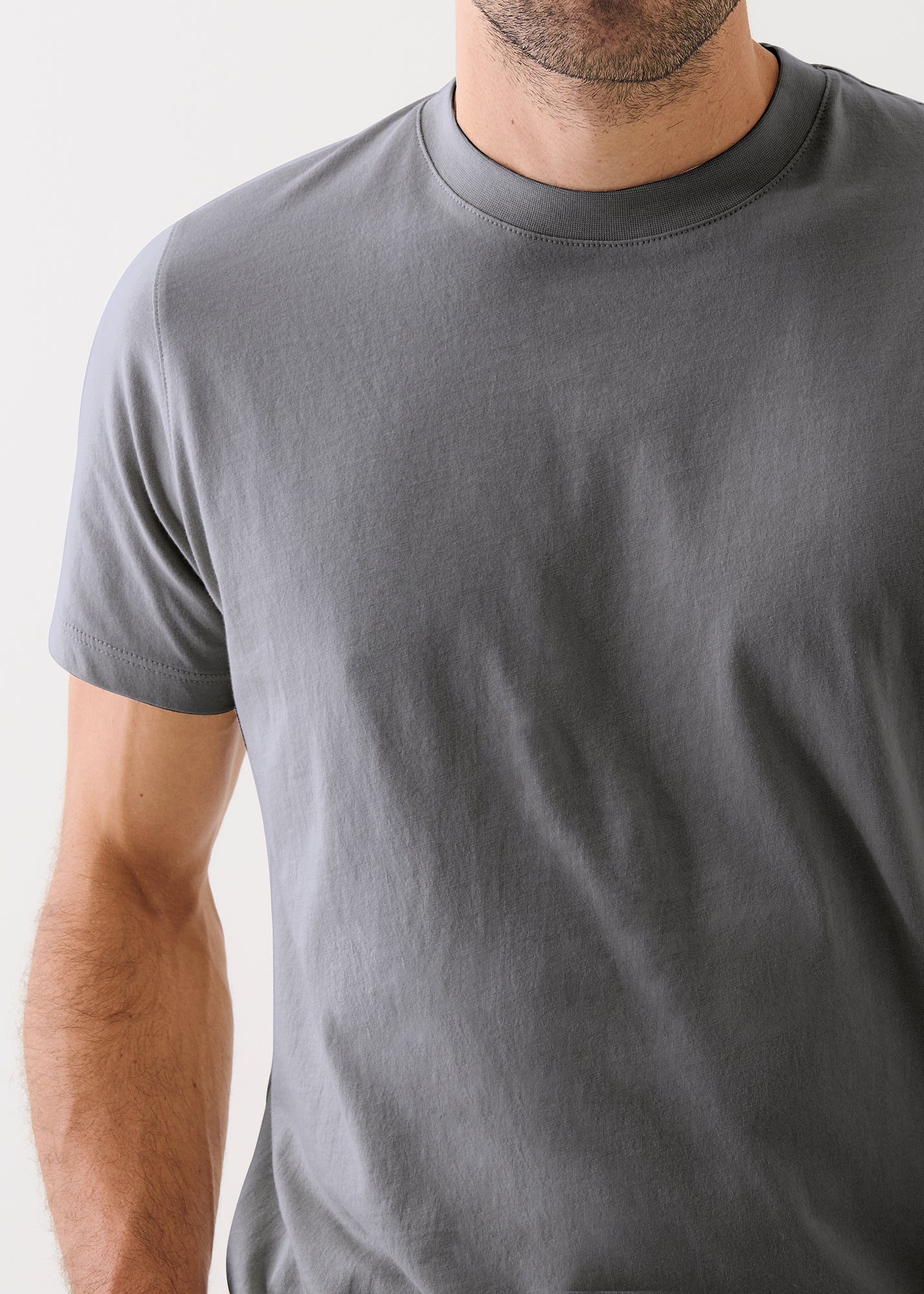 Organic Pima Cotton High Neck T-Shirt - PATRICK ASSARAF