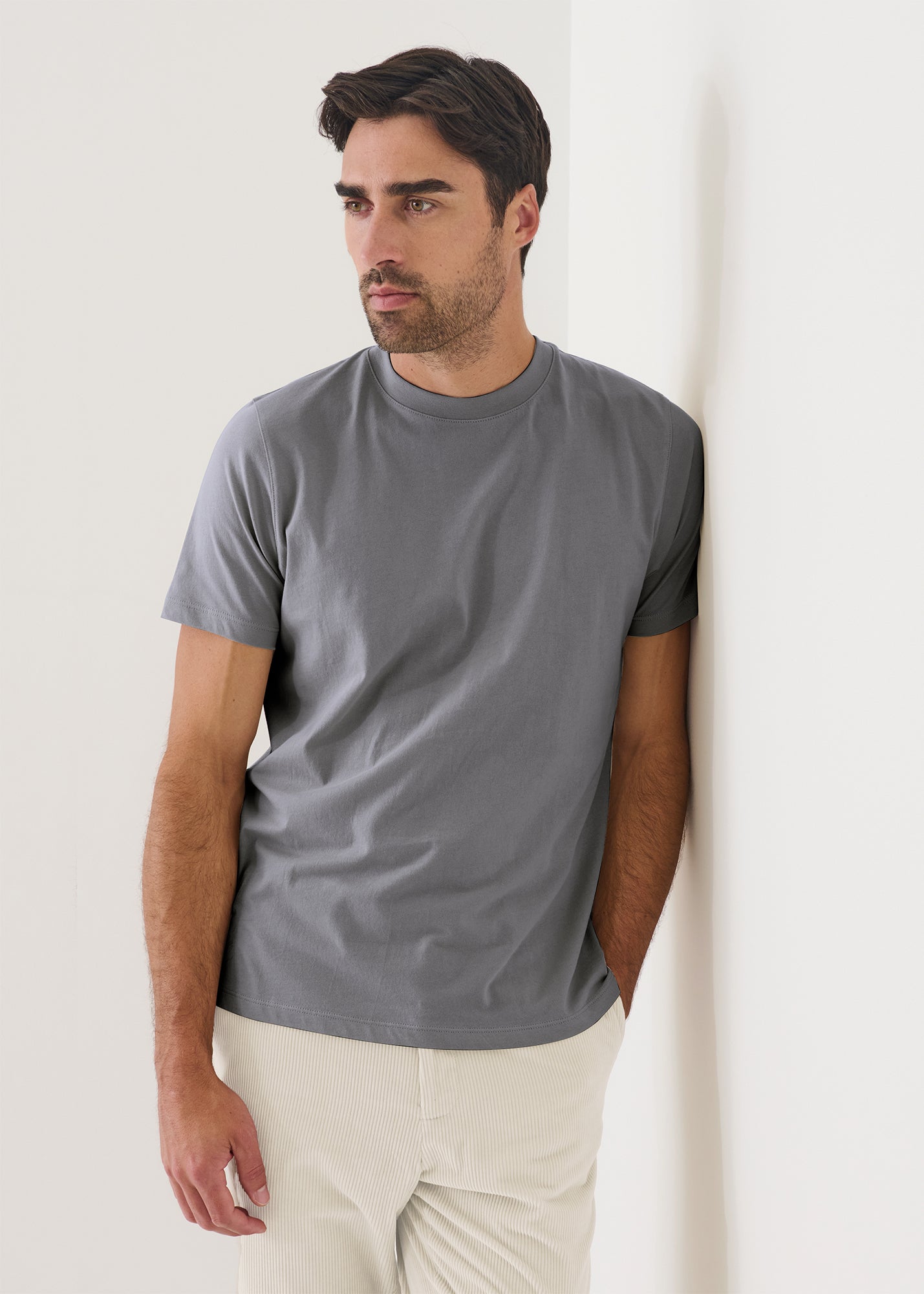 Organic Pima Cotton High Neck T-Shirt - PATRICK ASSARAF