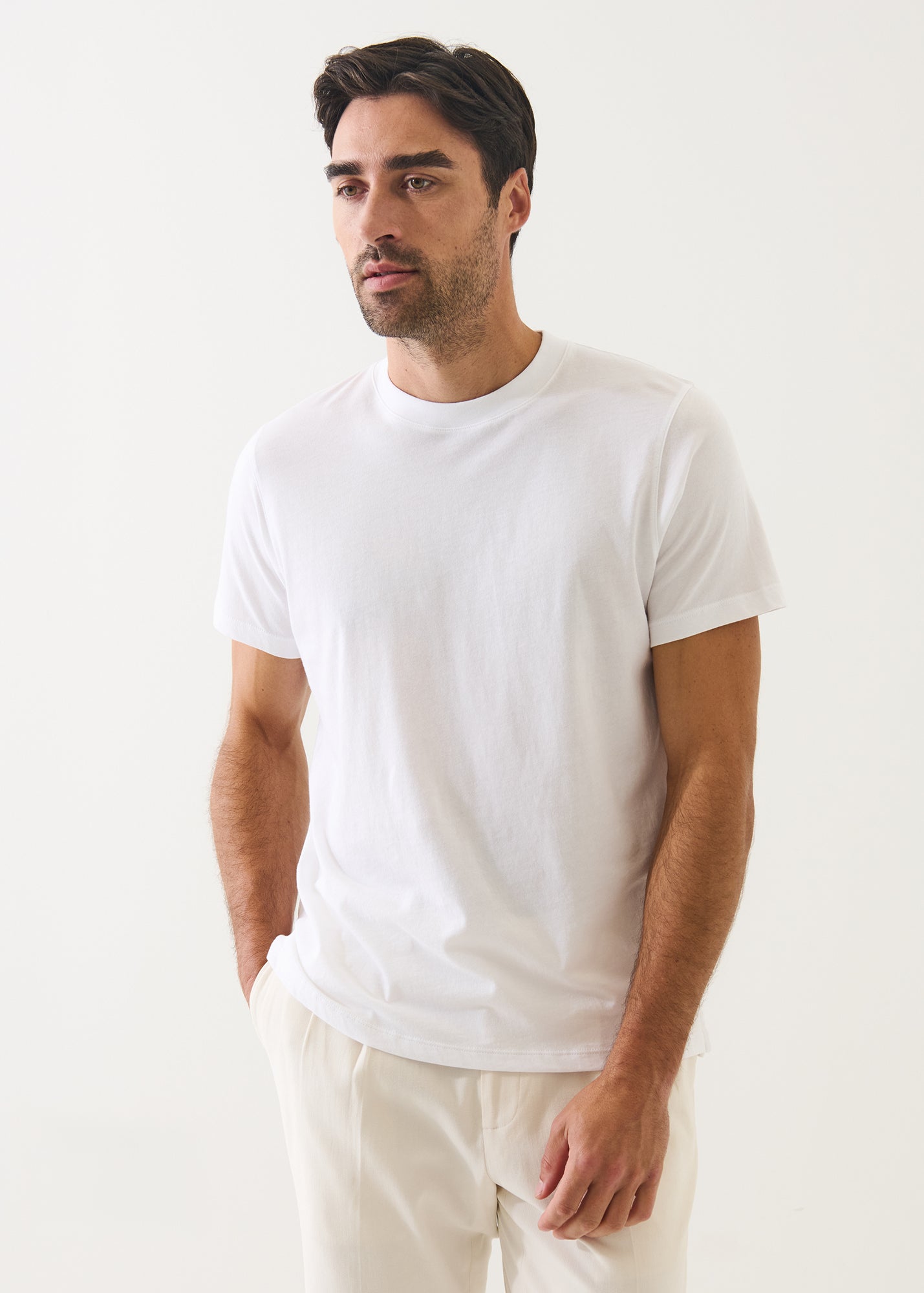 Organic Pima Cotton High Neck T-Shirt