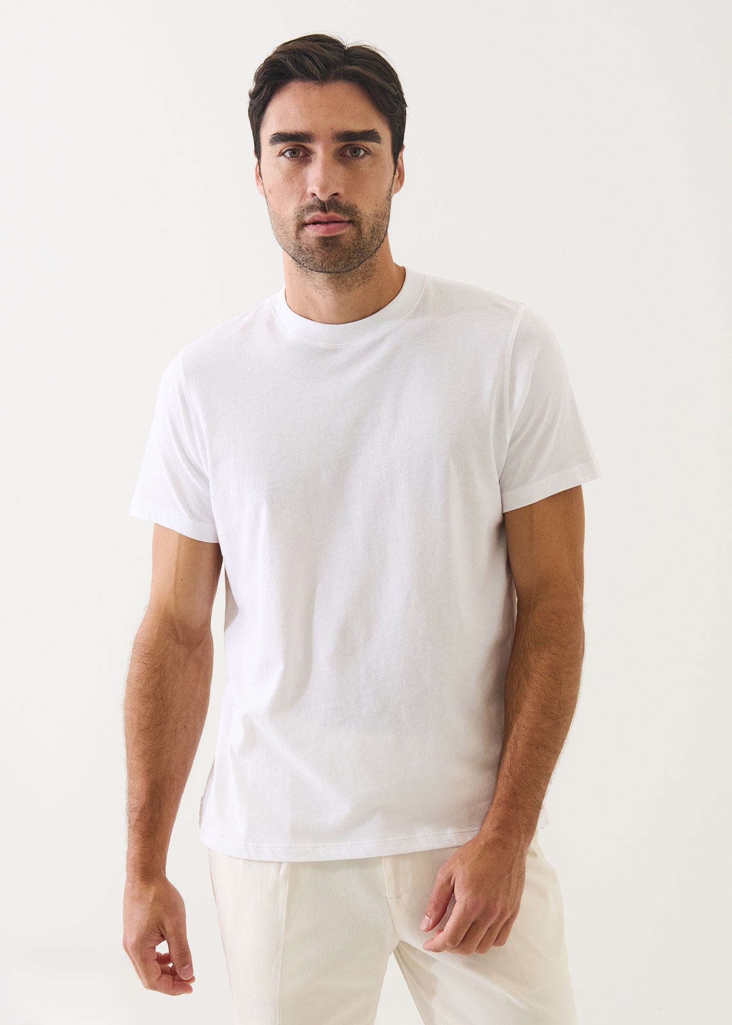 Organic Pima Cotton High Neck T-Shirt - PATRICK ASSARAF