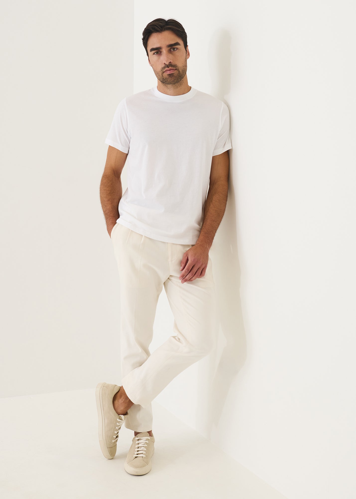 Organic Pima Cotton High Neck T-Shirt - PATRICK ASSARAF
