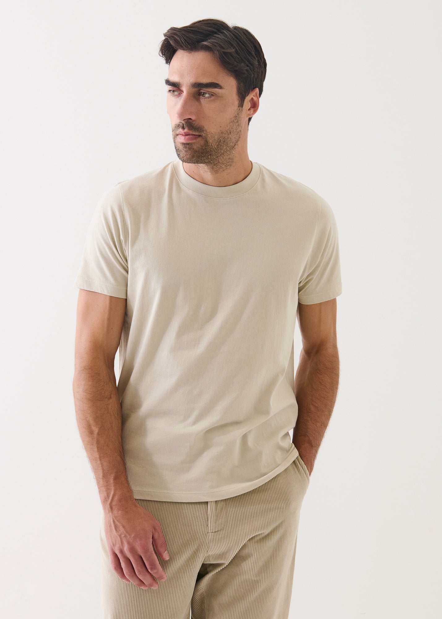 Organic Pima Cotton High Neck T-Shirt - PATRICK ASSARAF