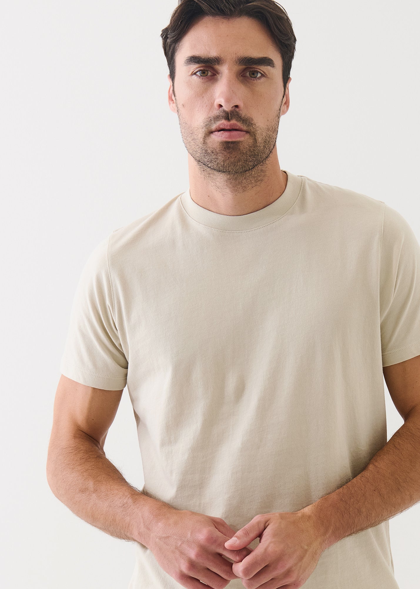 Organic Pima Cotton High Neck T-Shirt - PATRICK ASSARAF