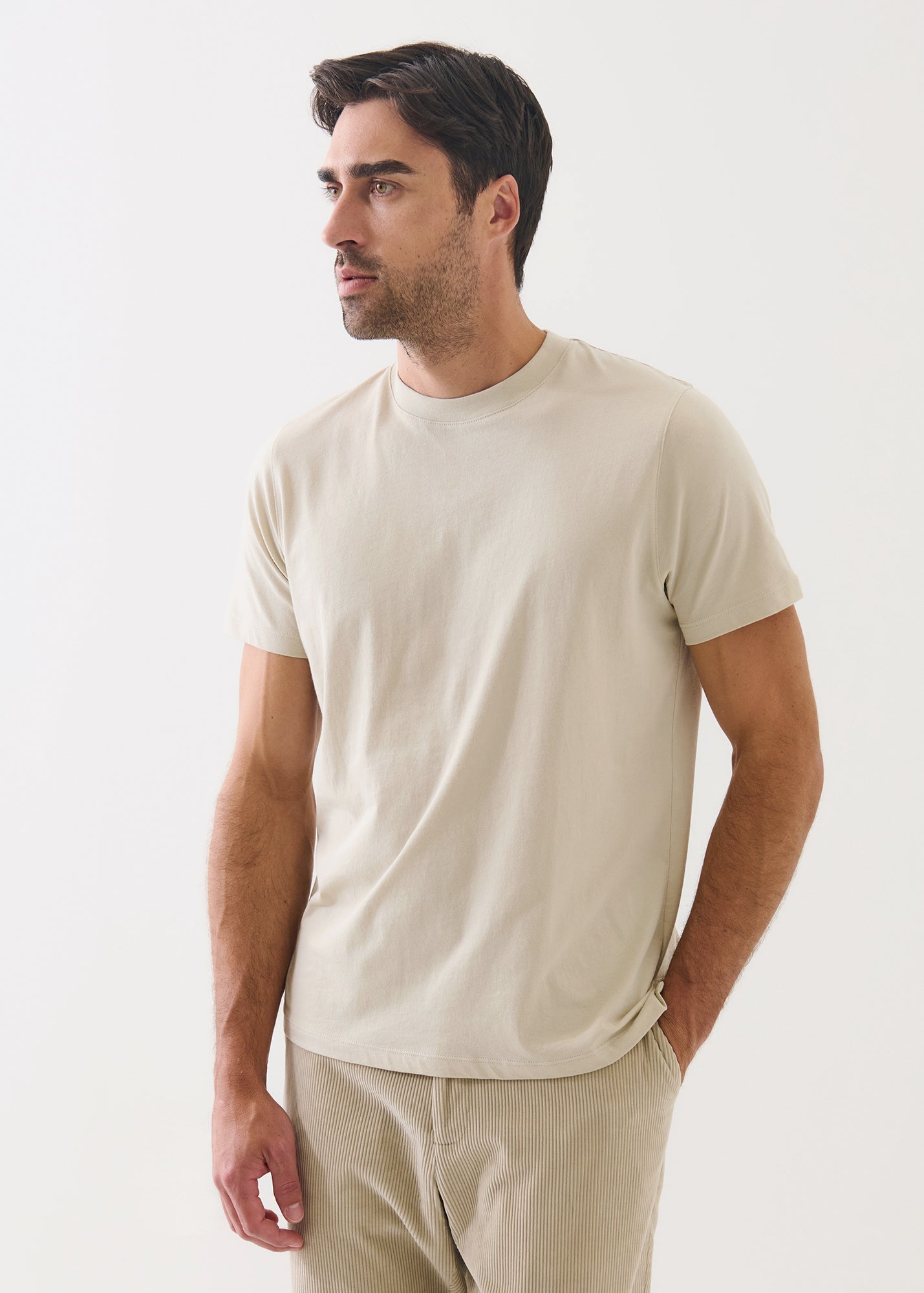 Organic Pima Cotton High Neck T-Shirt - PATRICK ASSARAF