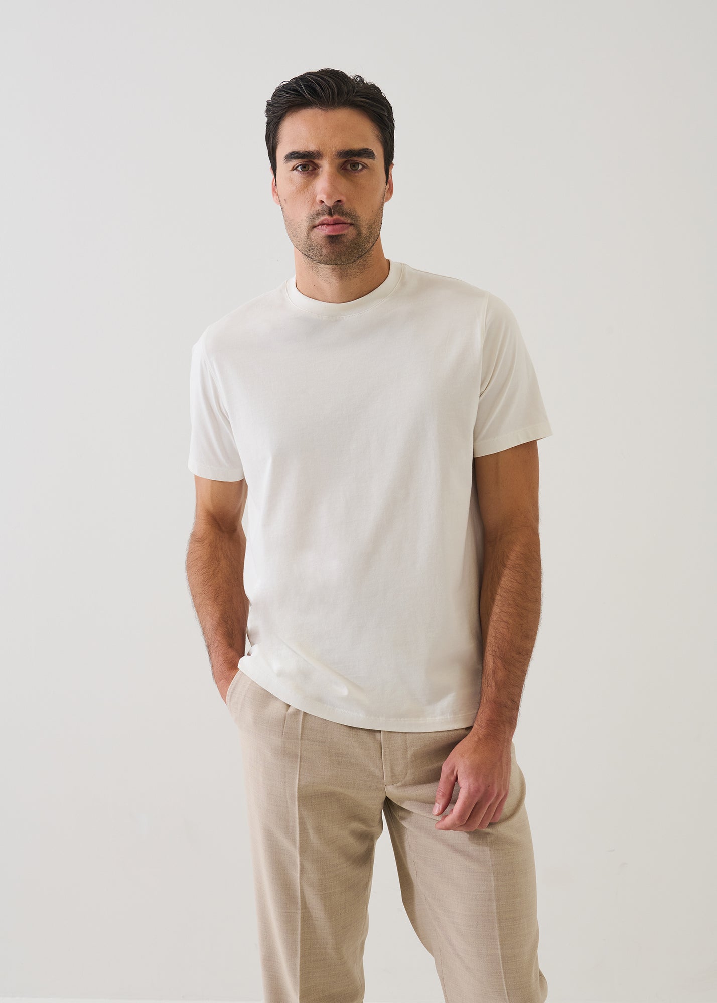 Organic Pima Cotton High Neck T-Shirt - PATRICK ASSARAF
