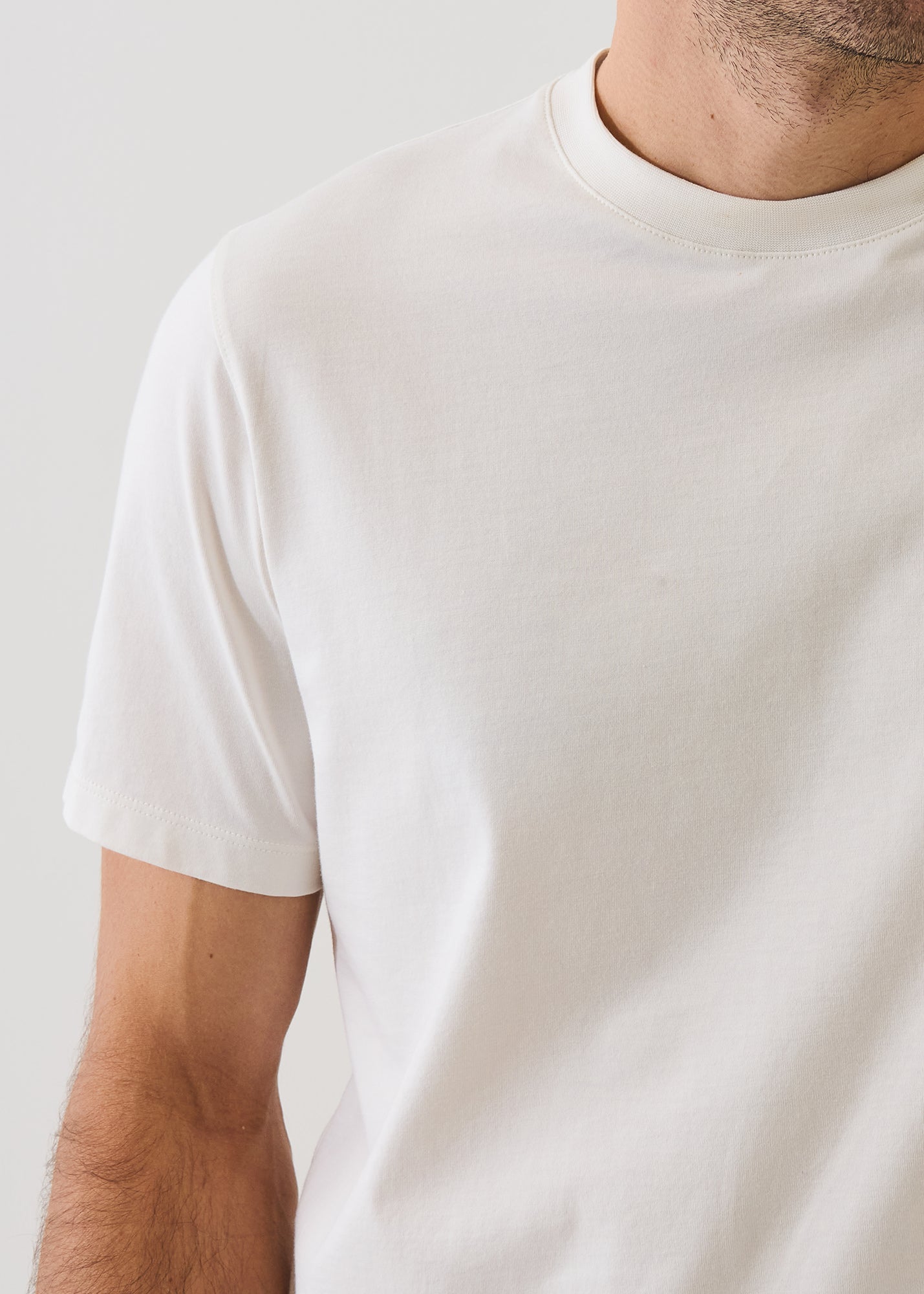 Organic Pima Cotton High Neck T-Shirt - PATRICK ASSARAF