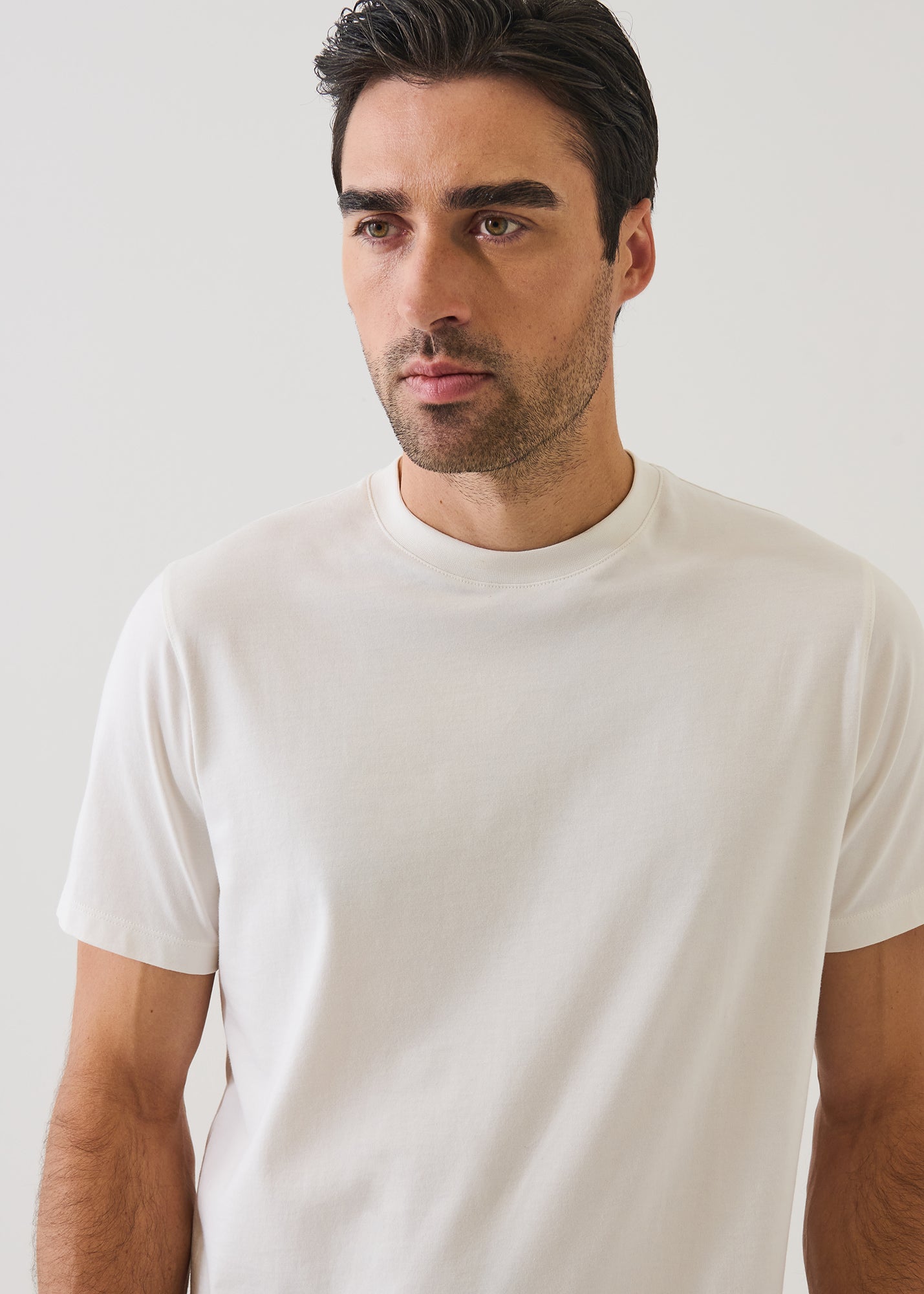 Organic Pima Cotton High Neck T-Shirt - PATRICK ASSARAF