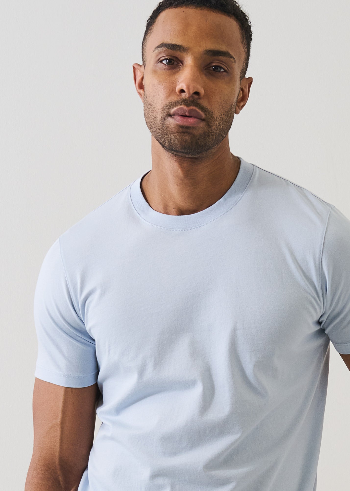 Organic Pima Cotton High Neck T-Shirt - PATRICK ASSARAF