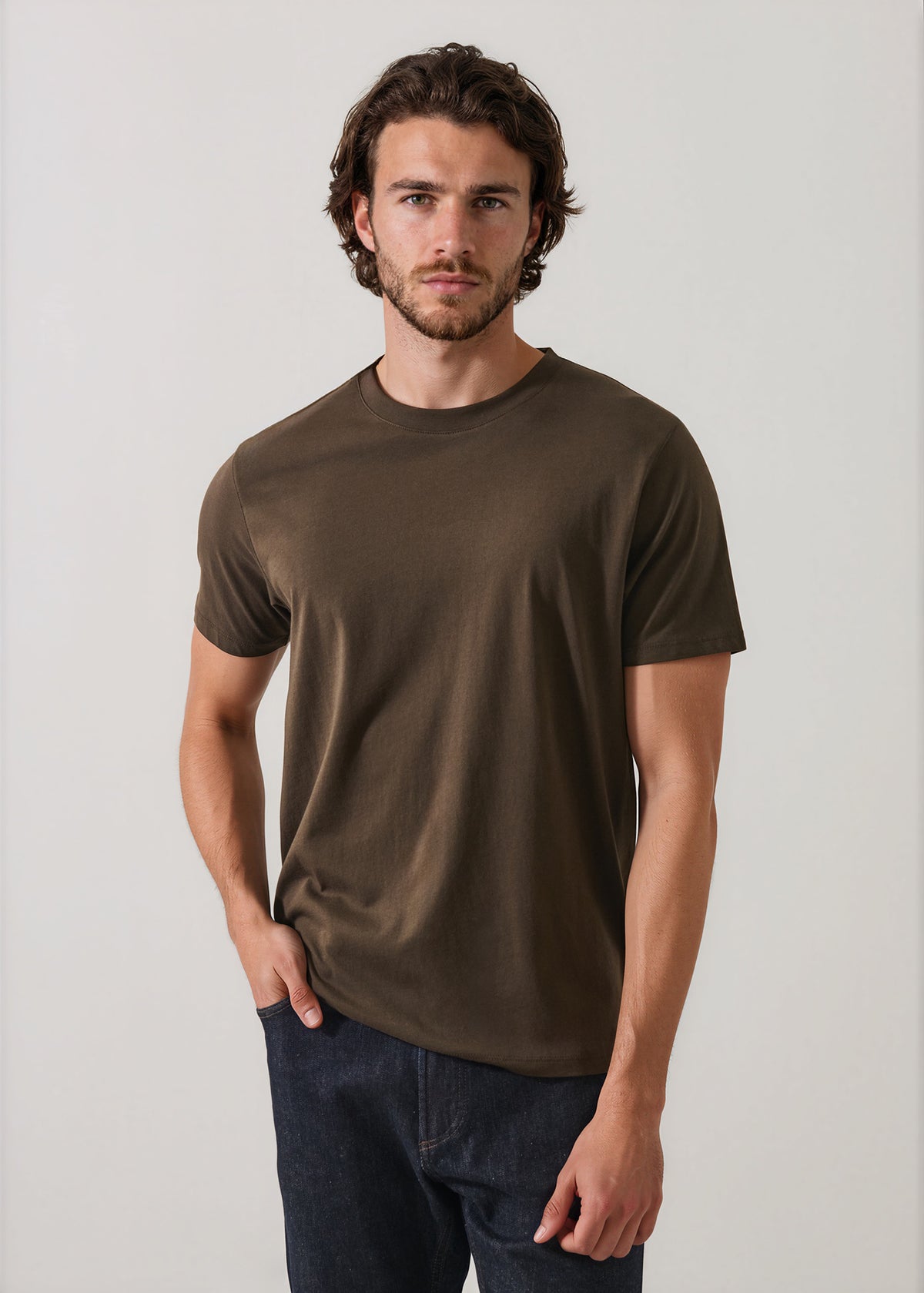 Organic Pima Cotton High Neck T-Shirt - PATRICK ASSARAF