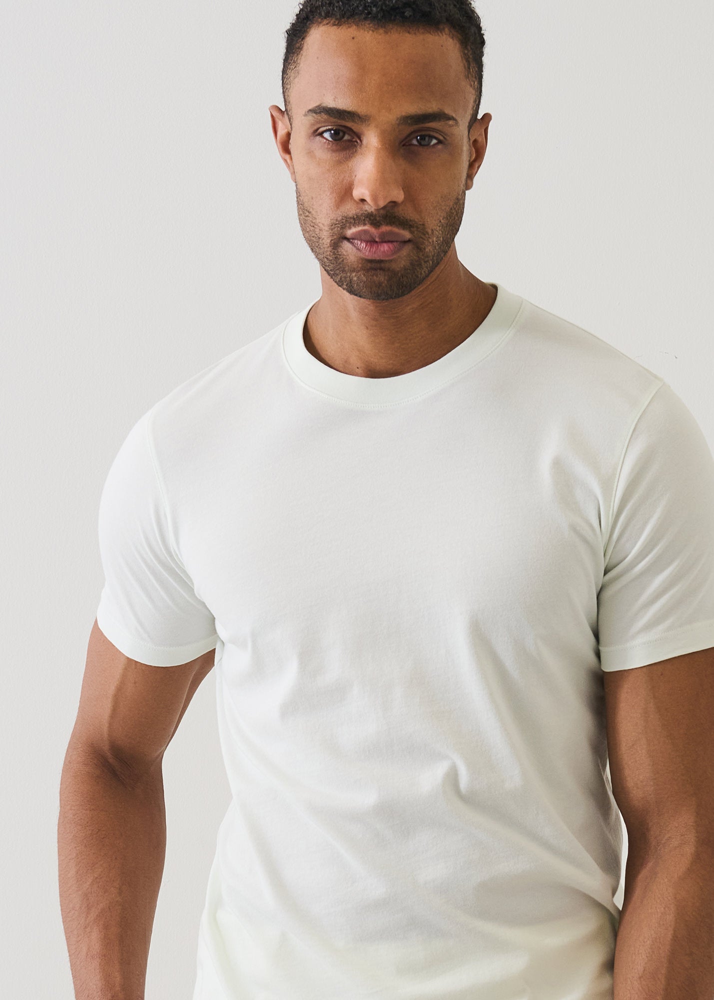 Organic Pima Cotton High Neck T-Shirt - PATRICK ASSARAF