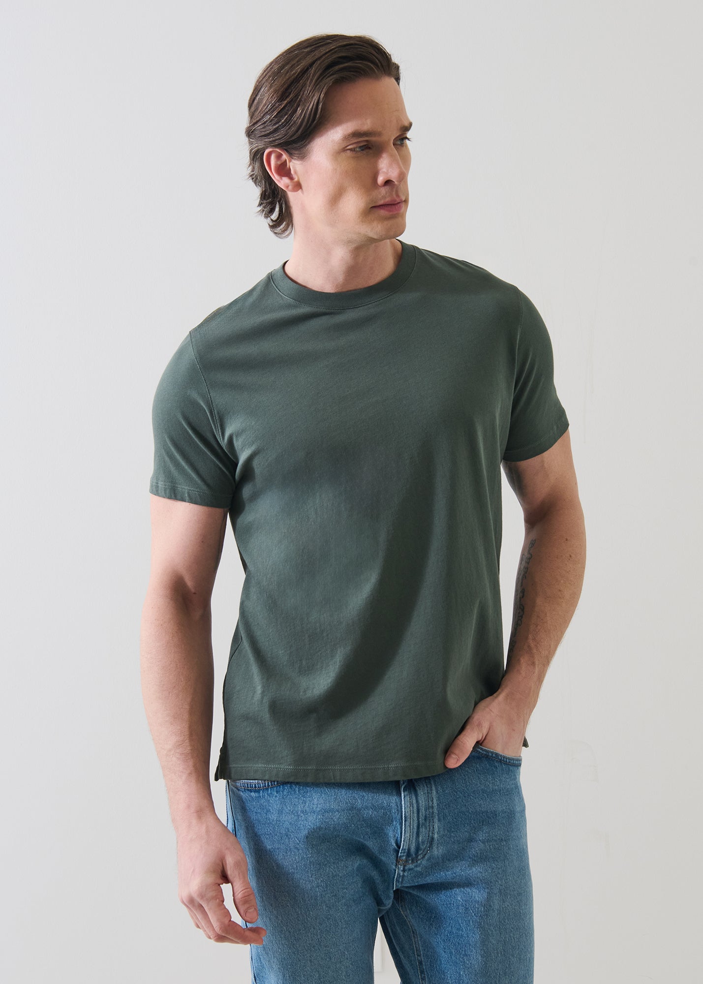 Organic Pima Cotton High Neck T-Shirt - PATRICK ASSARAF