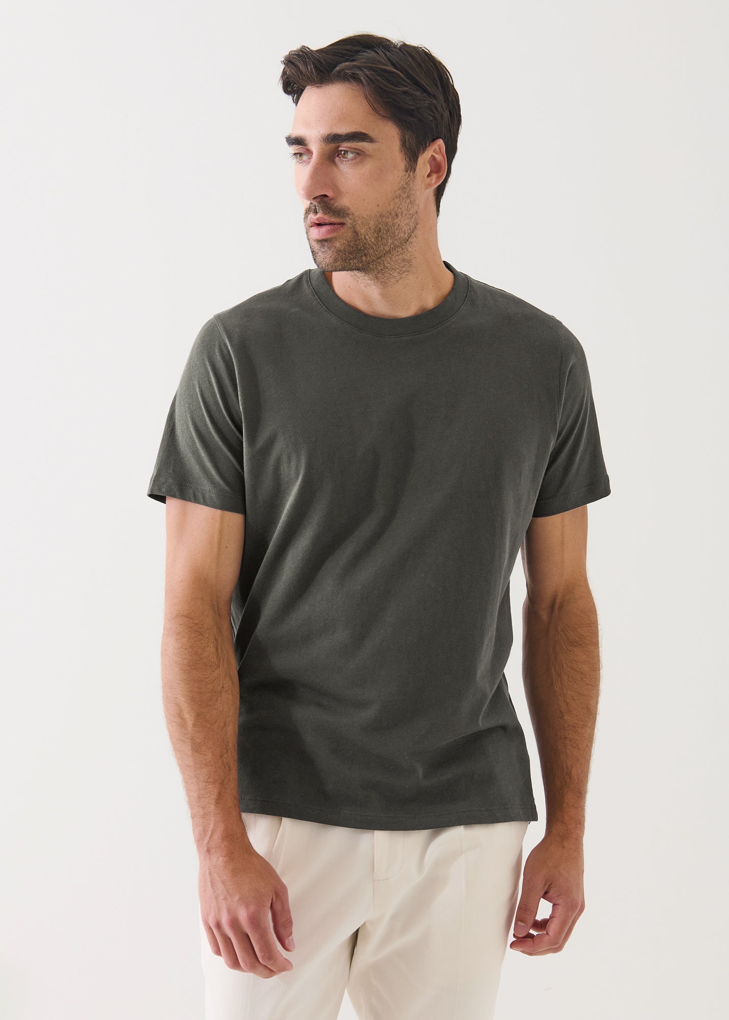 Organic Pima Cotton High Neck T-Shirt - PATRICK ASSARAF