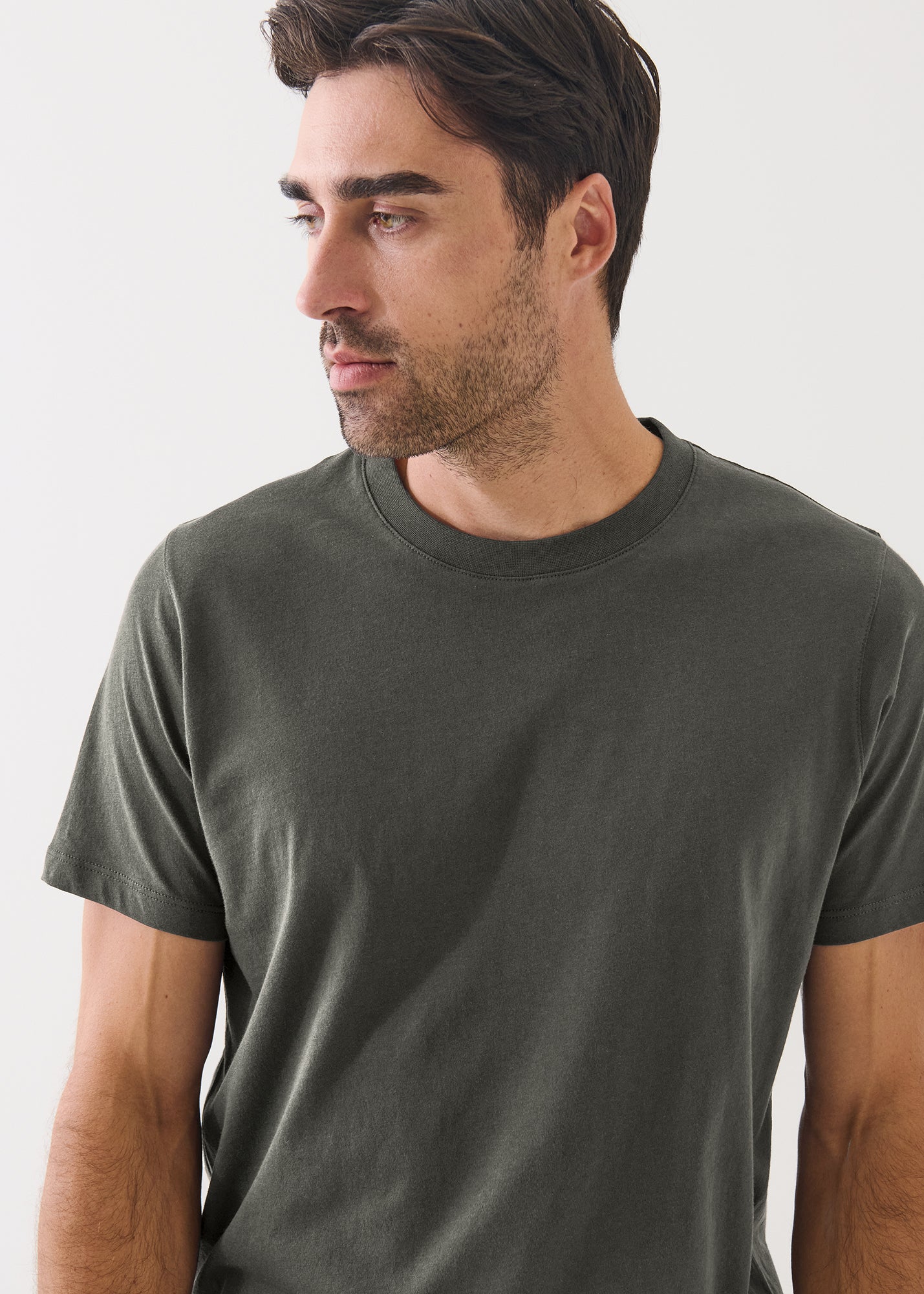 Organic Pima Cotton High Neck T-Shirt - PATRICK ASSARAF