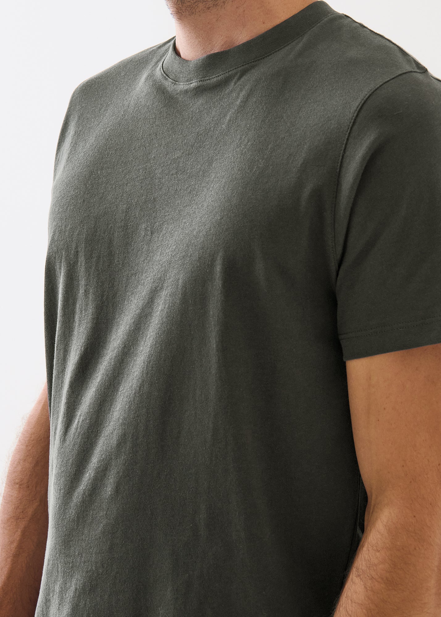 Organic Pima Cotton High Neck T-Shirt - PATRICK ASSARAF