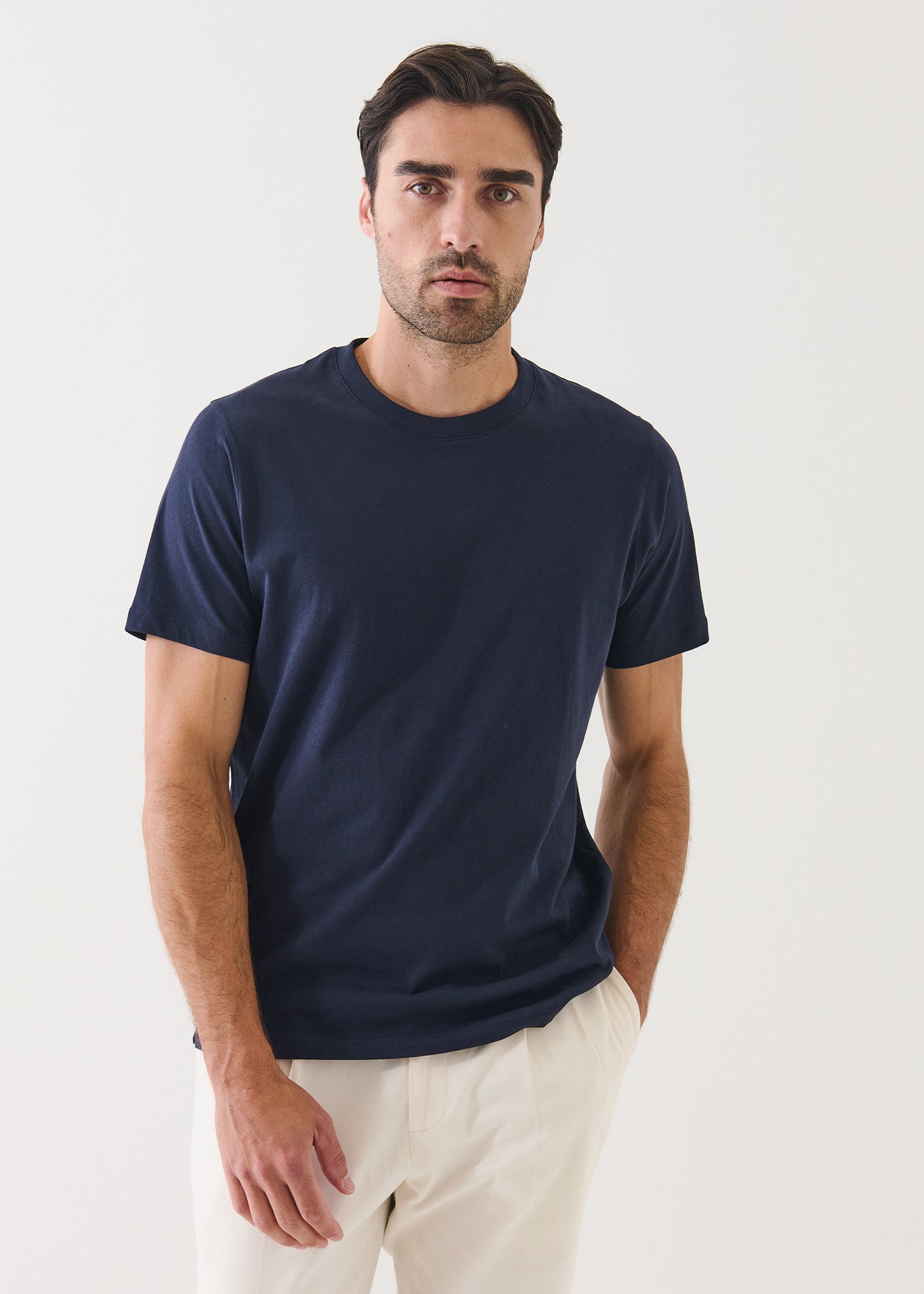 Organic Pima Cotton High Neck T-Shirt - PATRICK ASSARAF