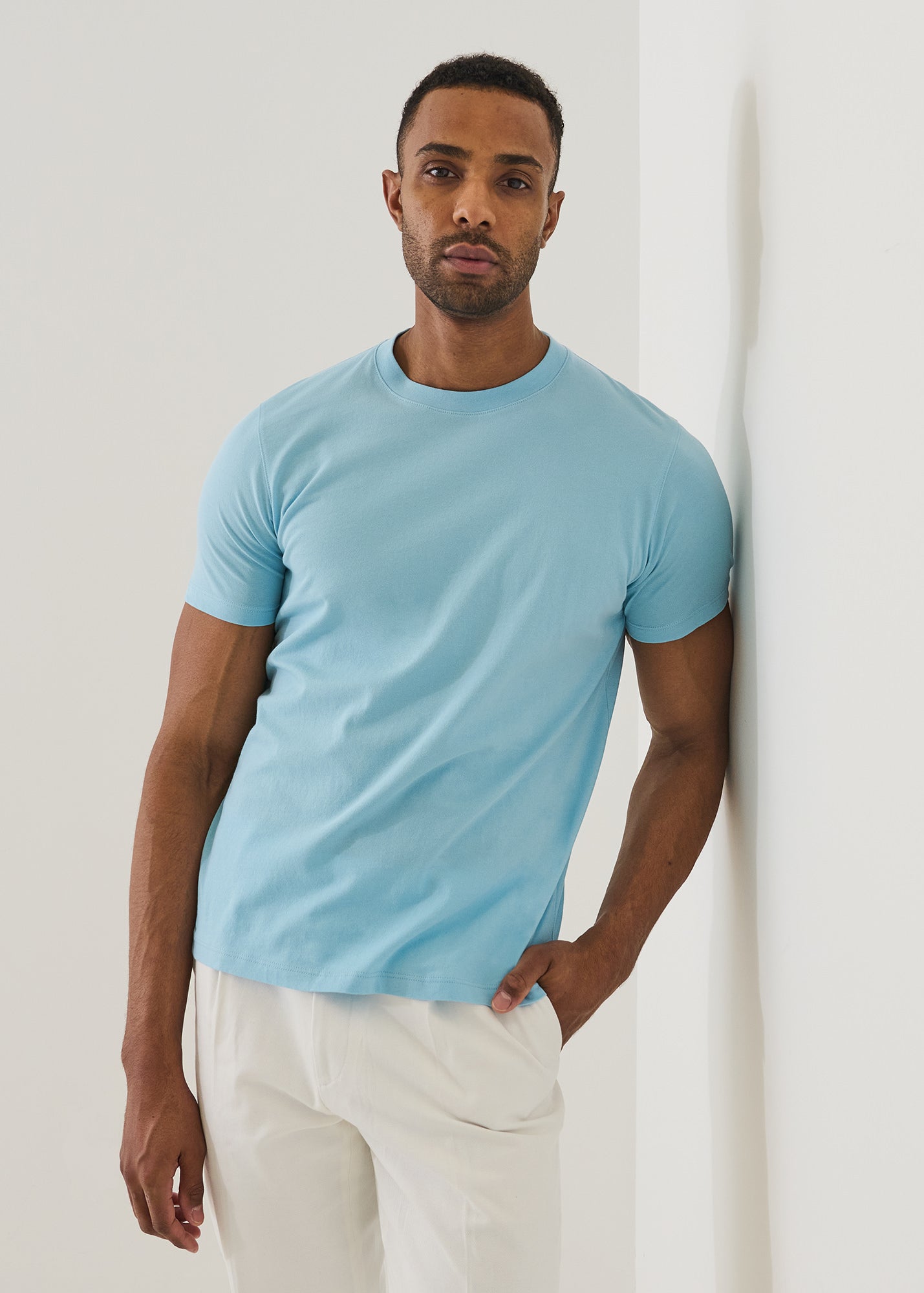 Organic Pima Cotton High Neck T-Shirt - PATRICK ASSARAF