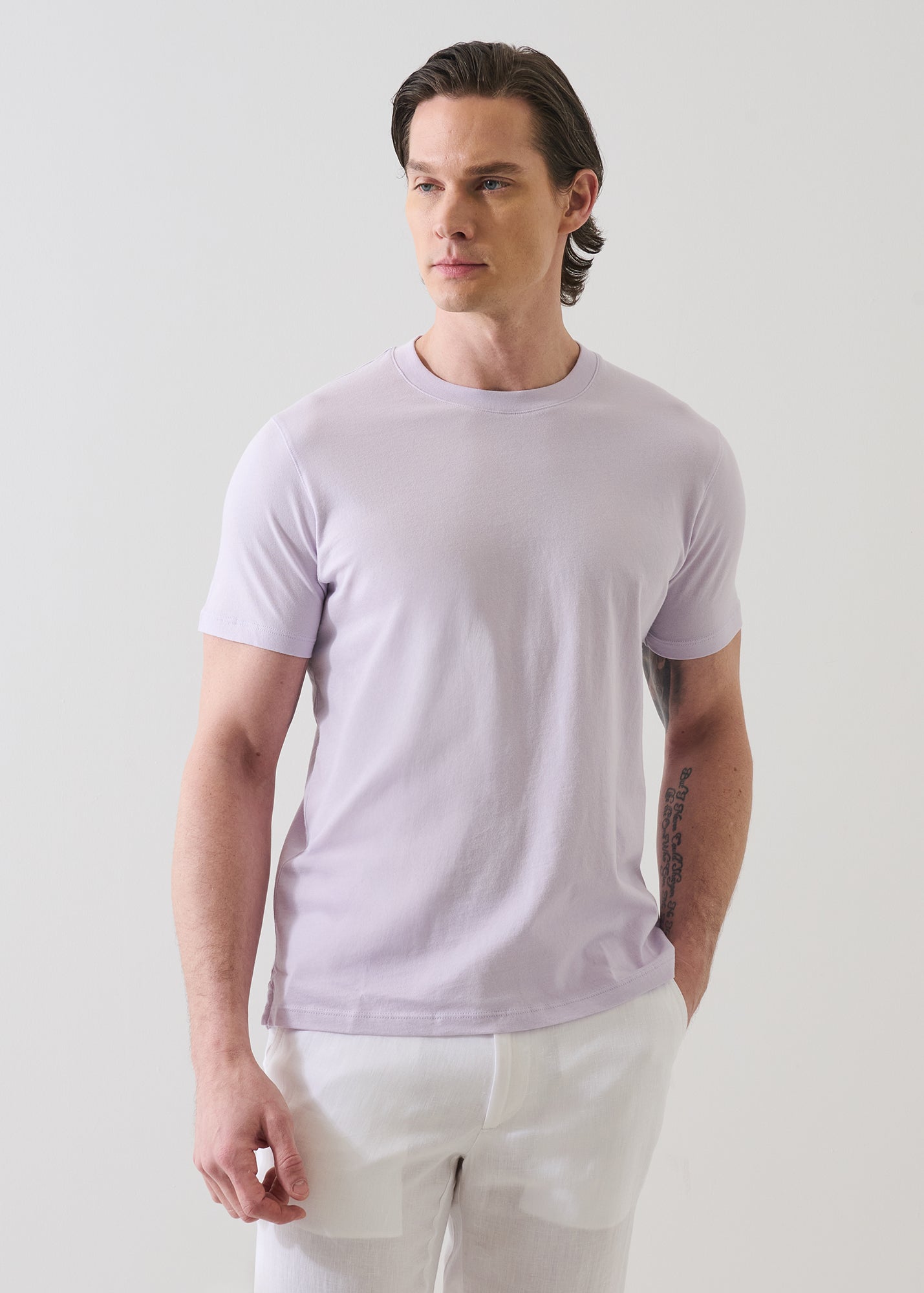 Organic Pima Cotton High Neck T-Shirt - PATRICK ASSARAF