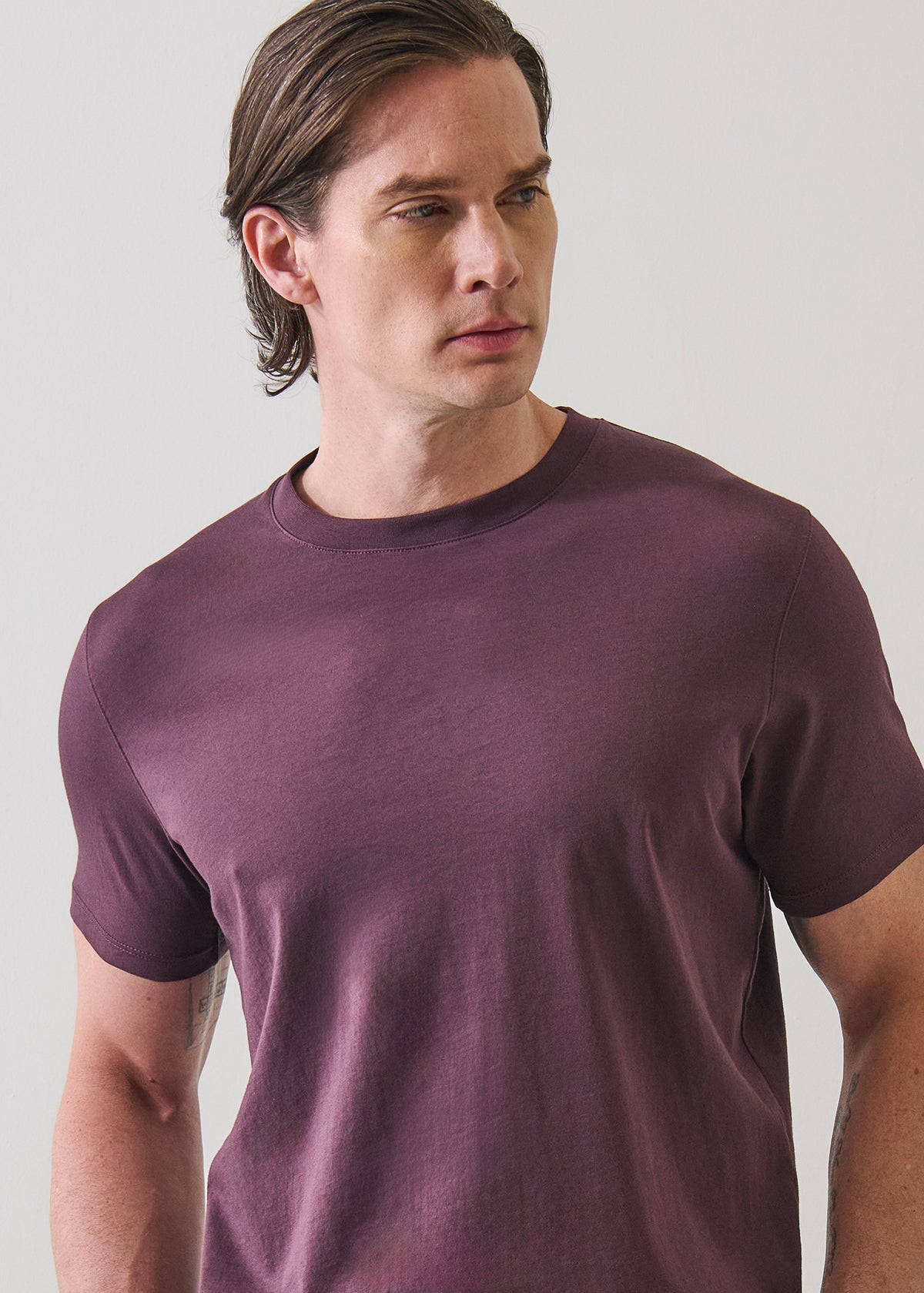 Organic Pima Cotton High Neck T-Shirt - PATRICK ASSARAF