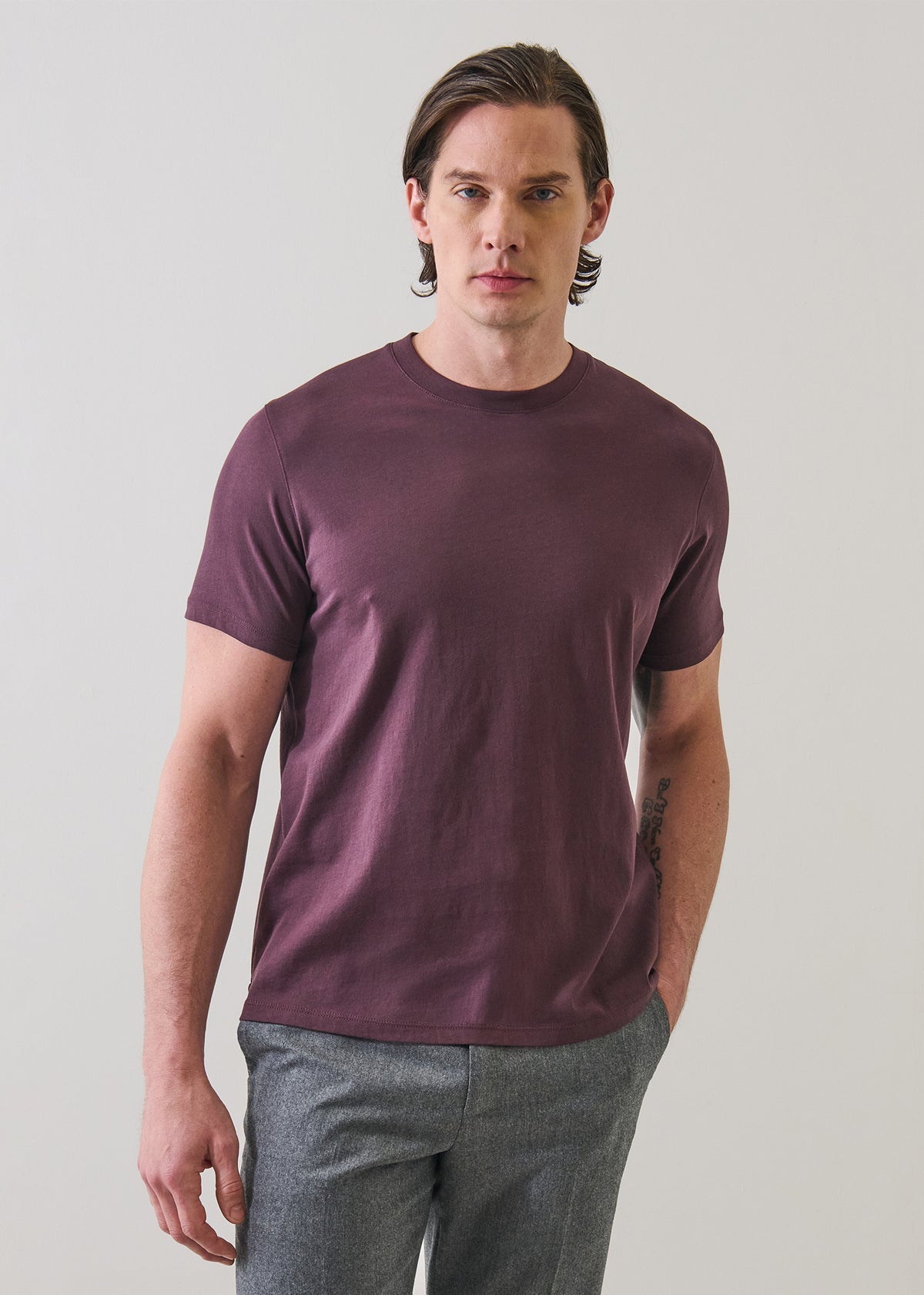 Organic Pima Cotton High Neck T-Shirt - PATRICK ASSARAF