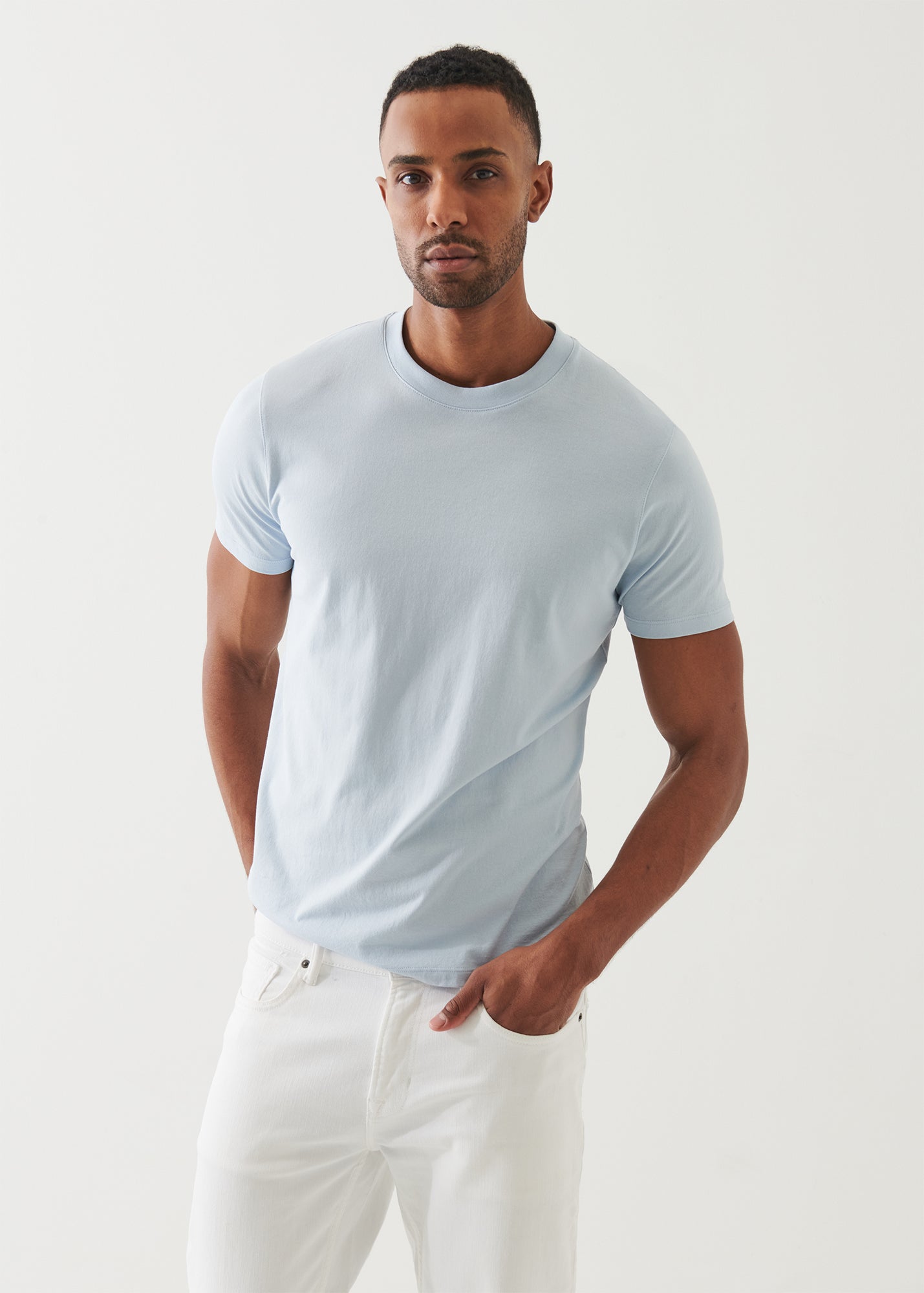 Mercerized Pima Cotton High Neck T-Shirt - PATRICK ASSARAF