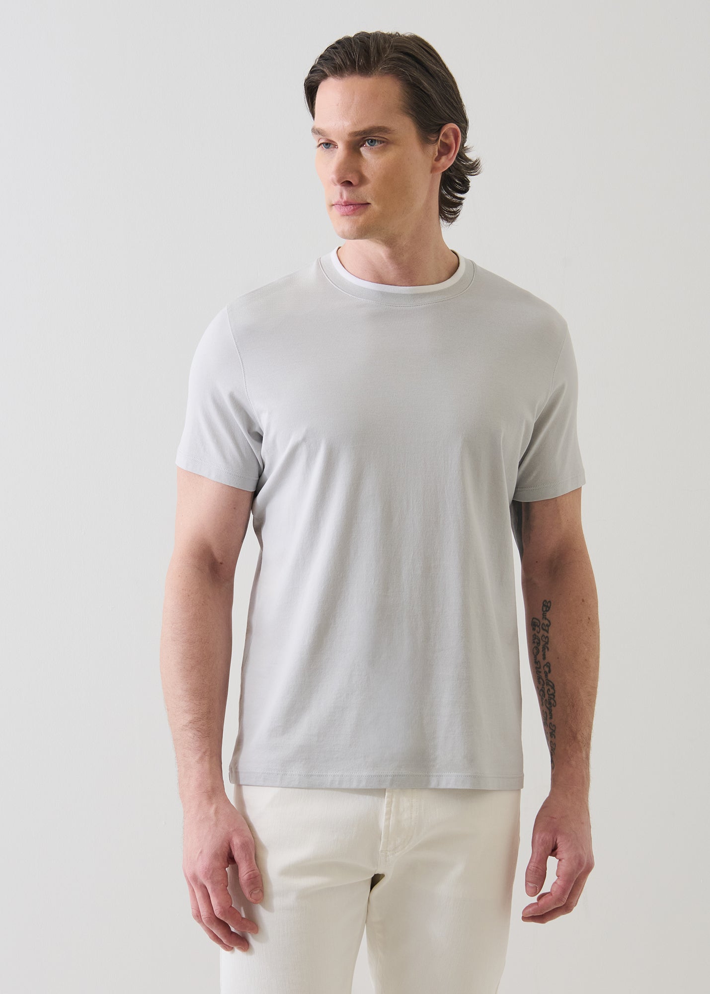 Organic Pima Cotton Tipped Crewneck - PATRICK ASSARAF