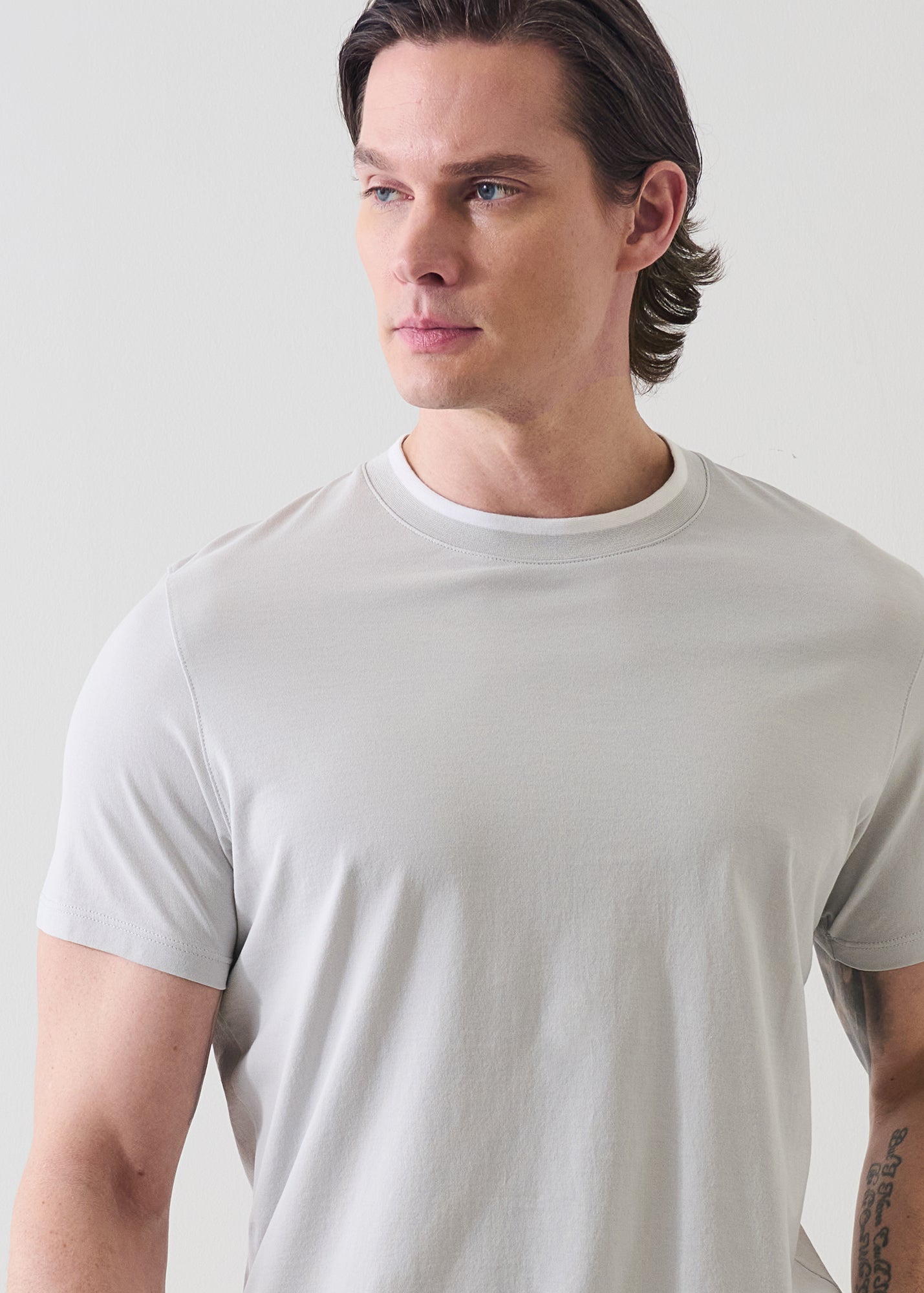 Organic Pima Cotton Tipped Crewneck - PATRICK ASSARAF