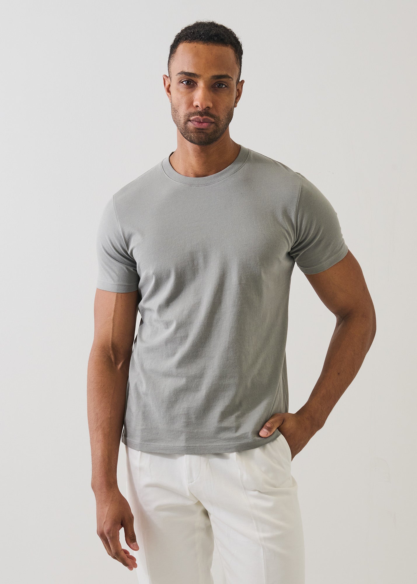 Organic Pima Cotton High Neck T-Shirt - PATRICK ASSARAF