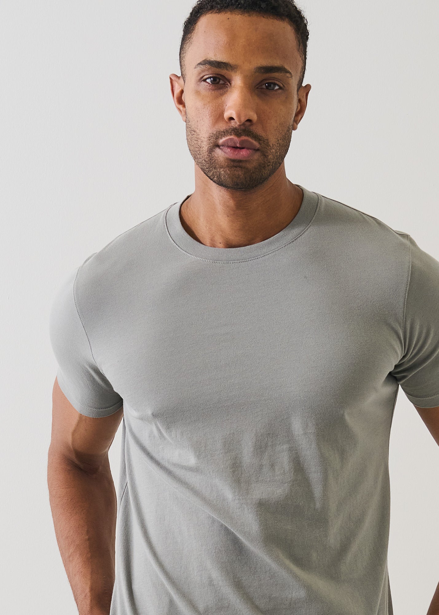 Organic Pima Cotton High Neck T-Shirt - PATRICK ASSARAF