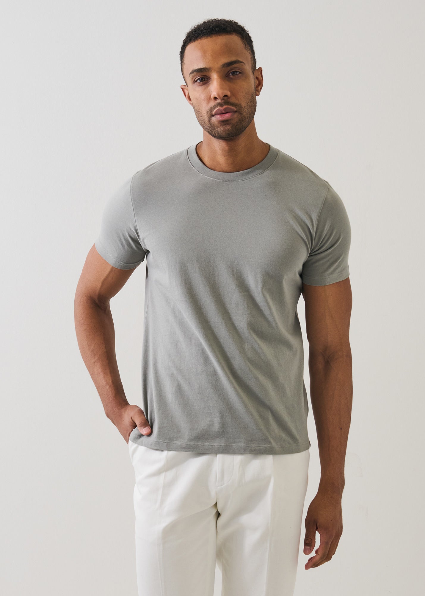 Organic Pima Cotton High Neck T-Shirt - PATRICK ASSARAF
