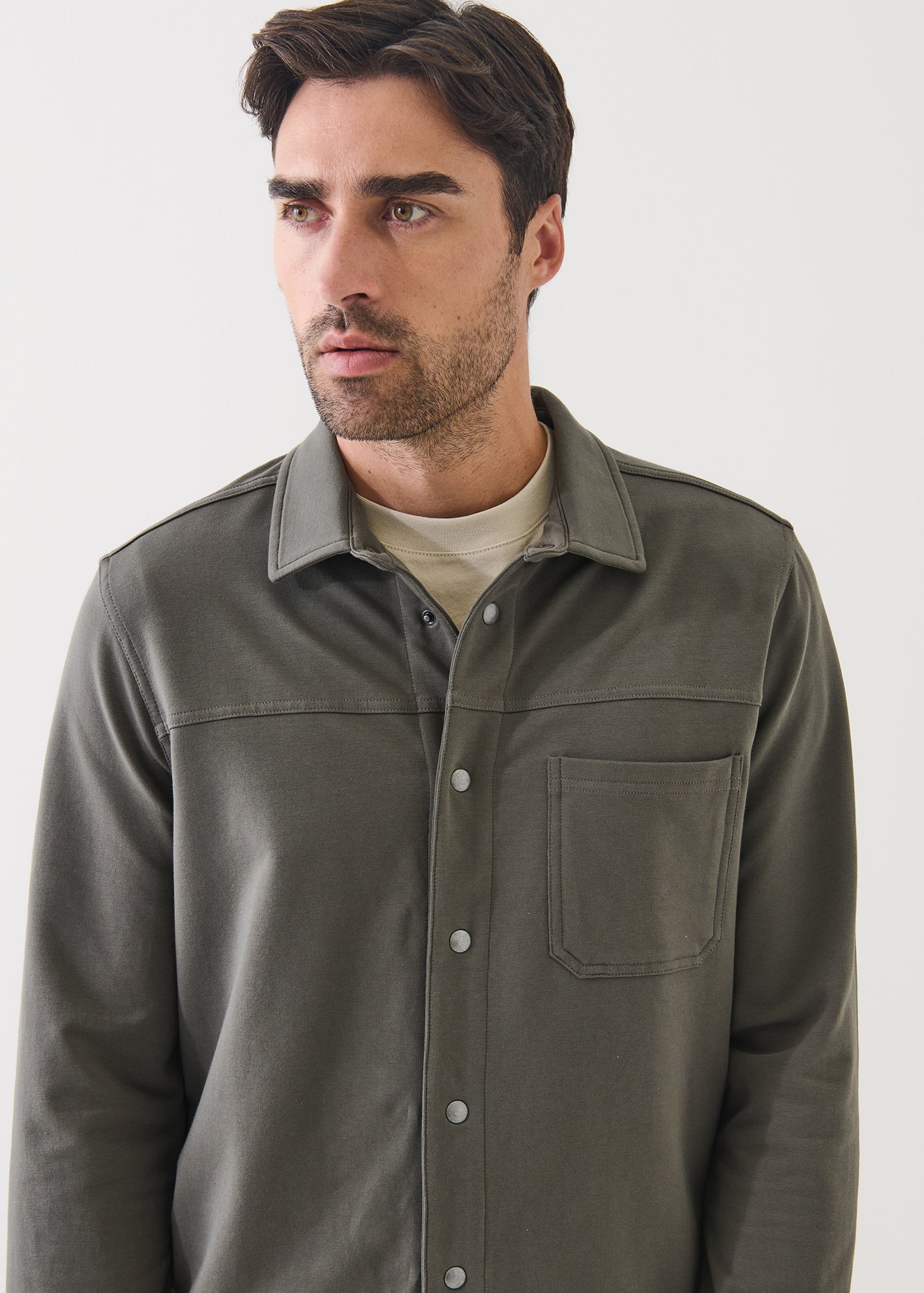 Pima Cotton French Terry Overshirt
