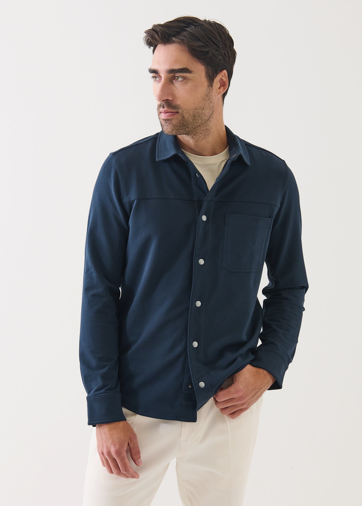 Pima Cotton French Terry Overshirt