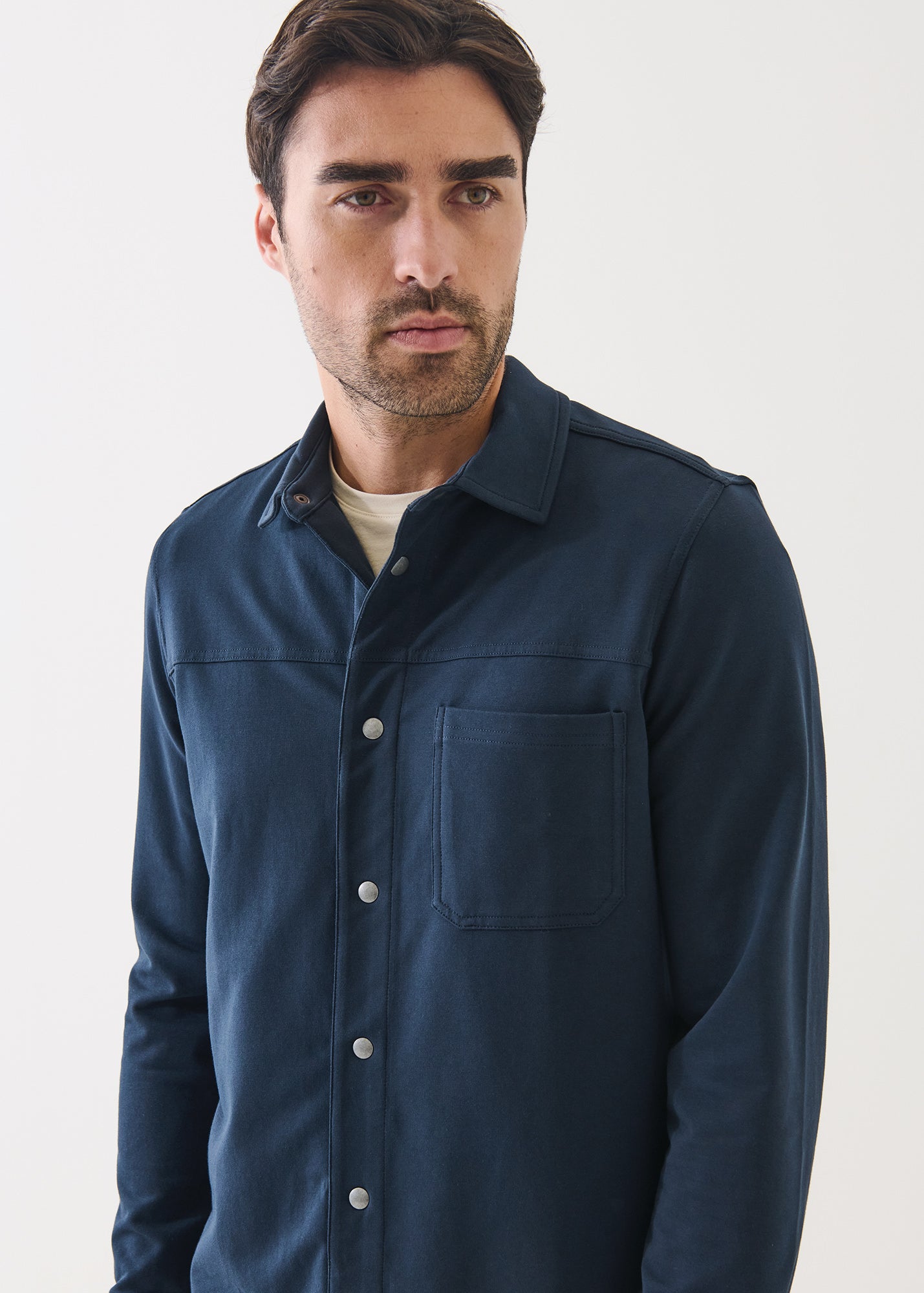 Pima Cotton French Terry Overshirt