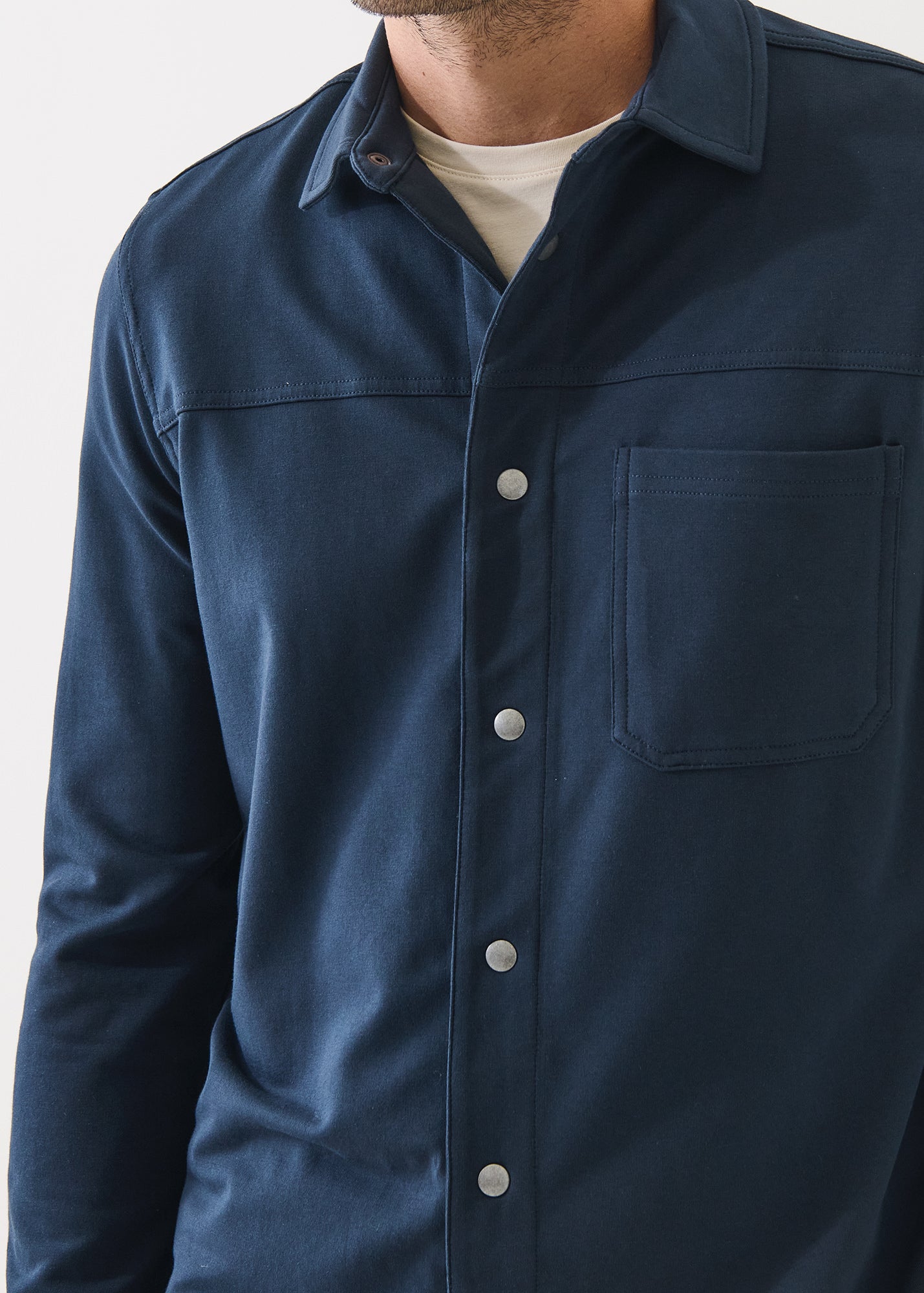 Pima Cotton French Terry Overshirt