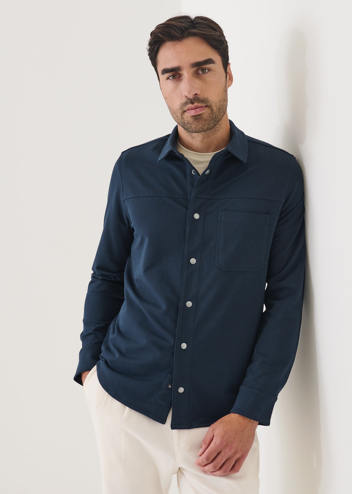 Pima Cotton French Terry Overshirt