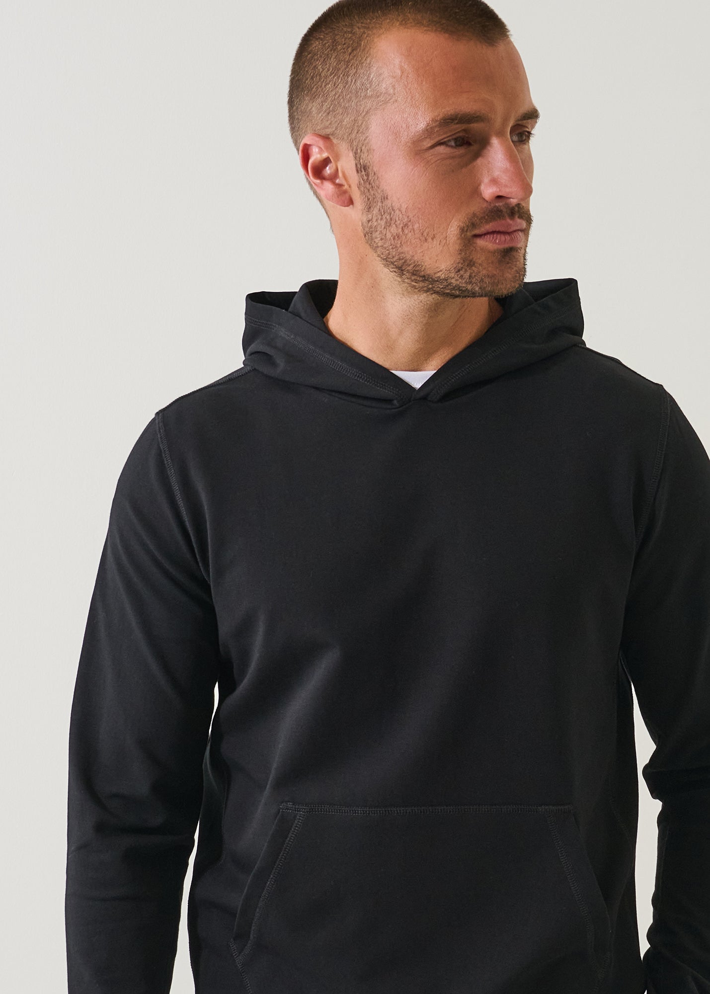 Pima Cotton French Terry Popover Hoodie