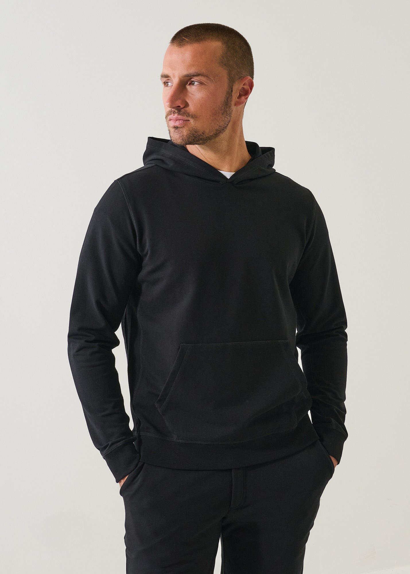 Pima Cotton French Terry Popover Hoodie