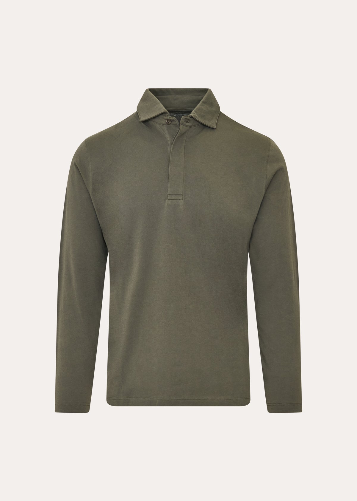 Organic Pima Cotton Long Sleeve Polo - PATRICK ASSARAF