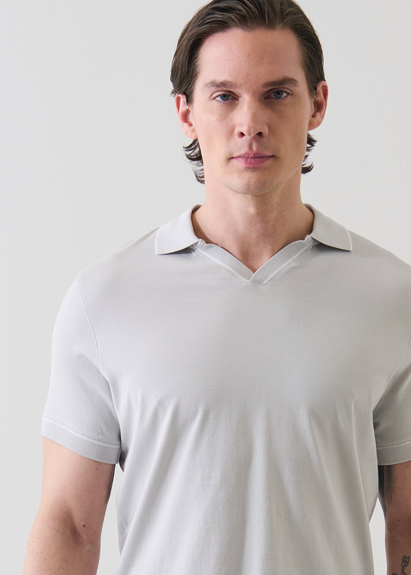 Mercerized Pima Cotton Tipped Open Polo - PATRICK ASSARAF
