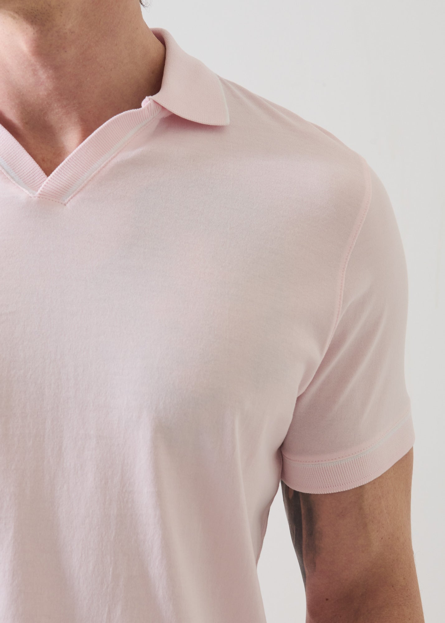Mercerized Pima Cotton Tipped Open Polo - PATRICK ASSARAF