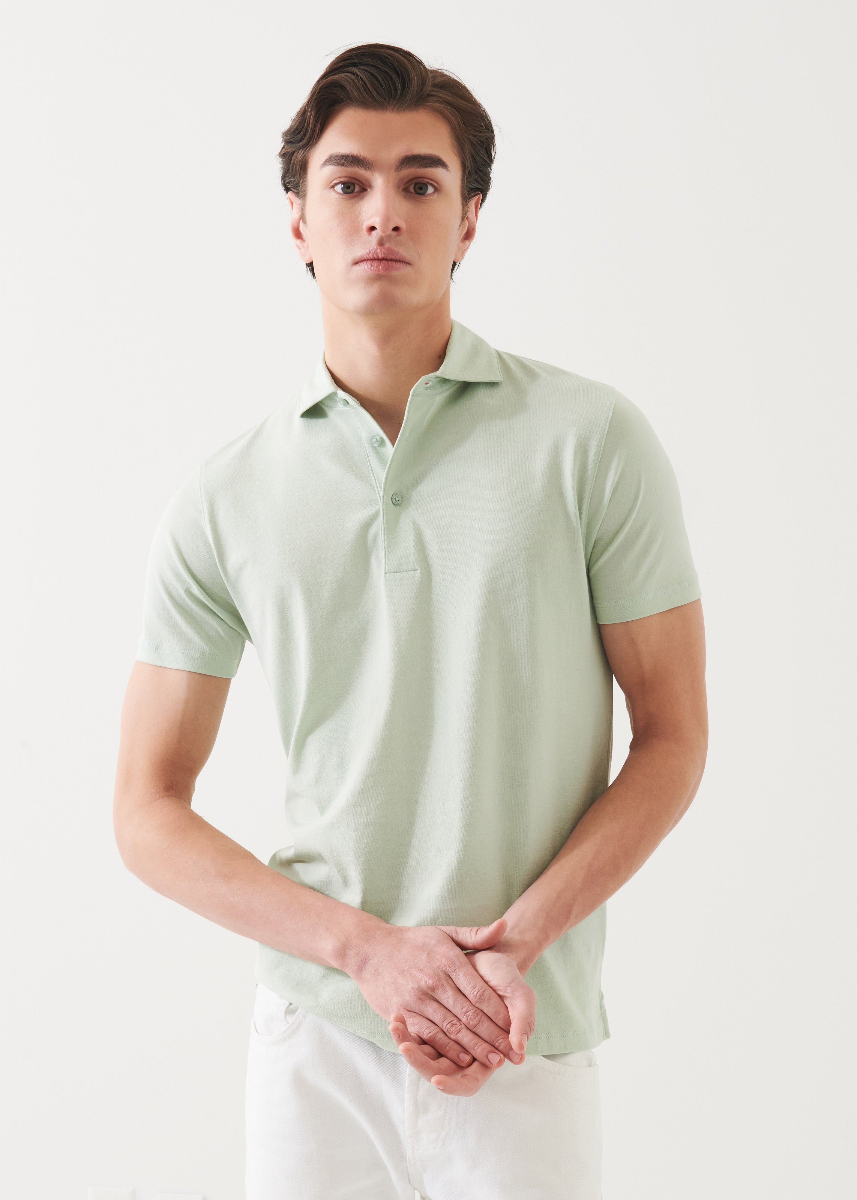 Mercerized Pima Cotton Button Polo
