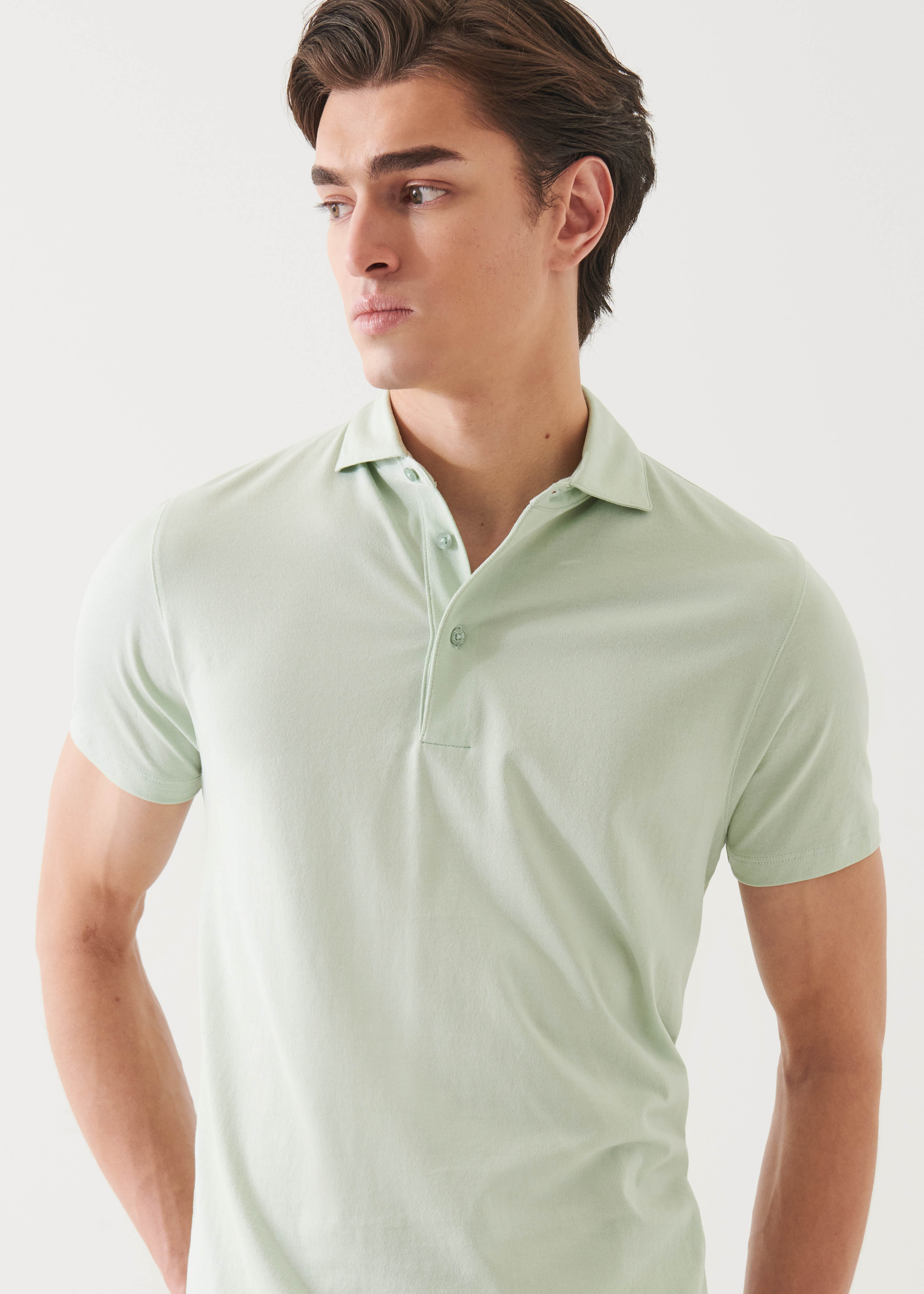Mercerized Pima Cotton Button Polo