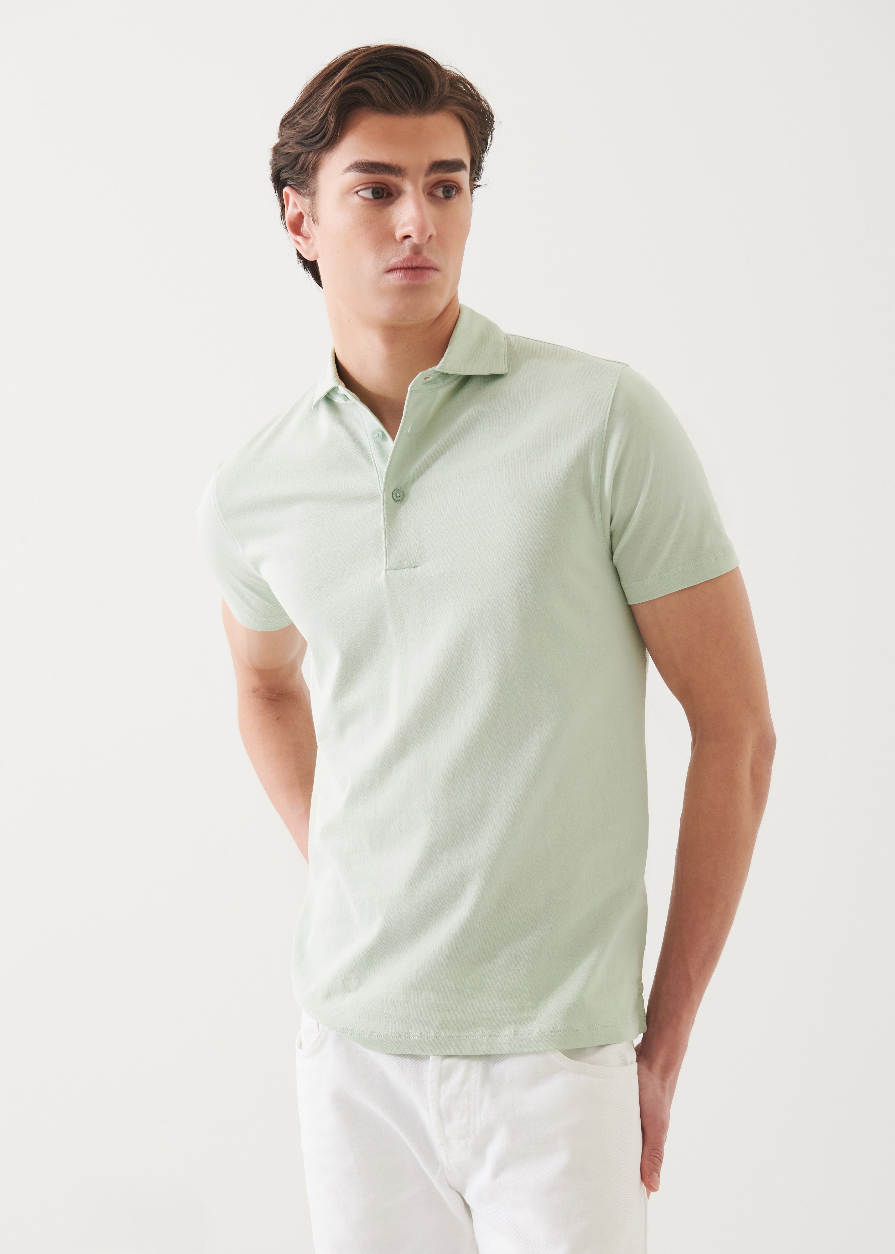 Mercerized Pima Cotton Button Polo
