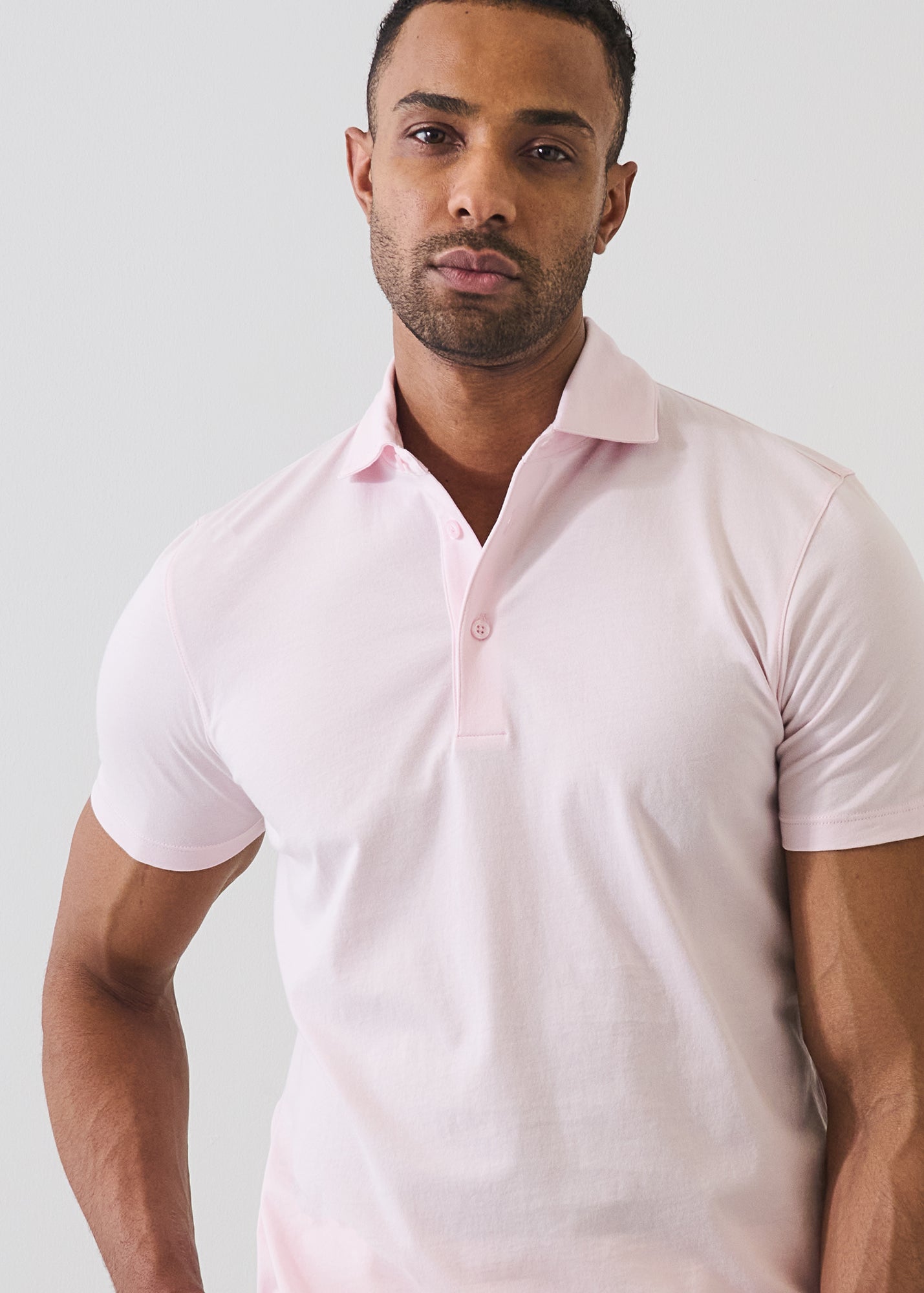 Mercerized Pima Cotton Button Polo - PATRICK ASSARAF
