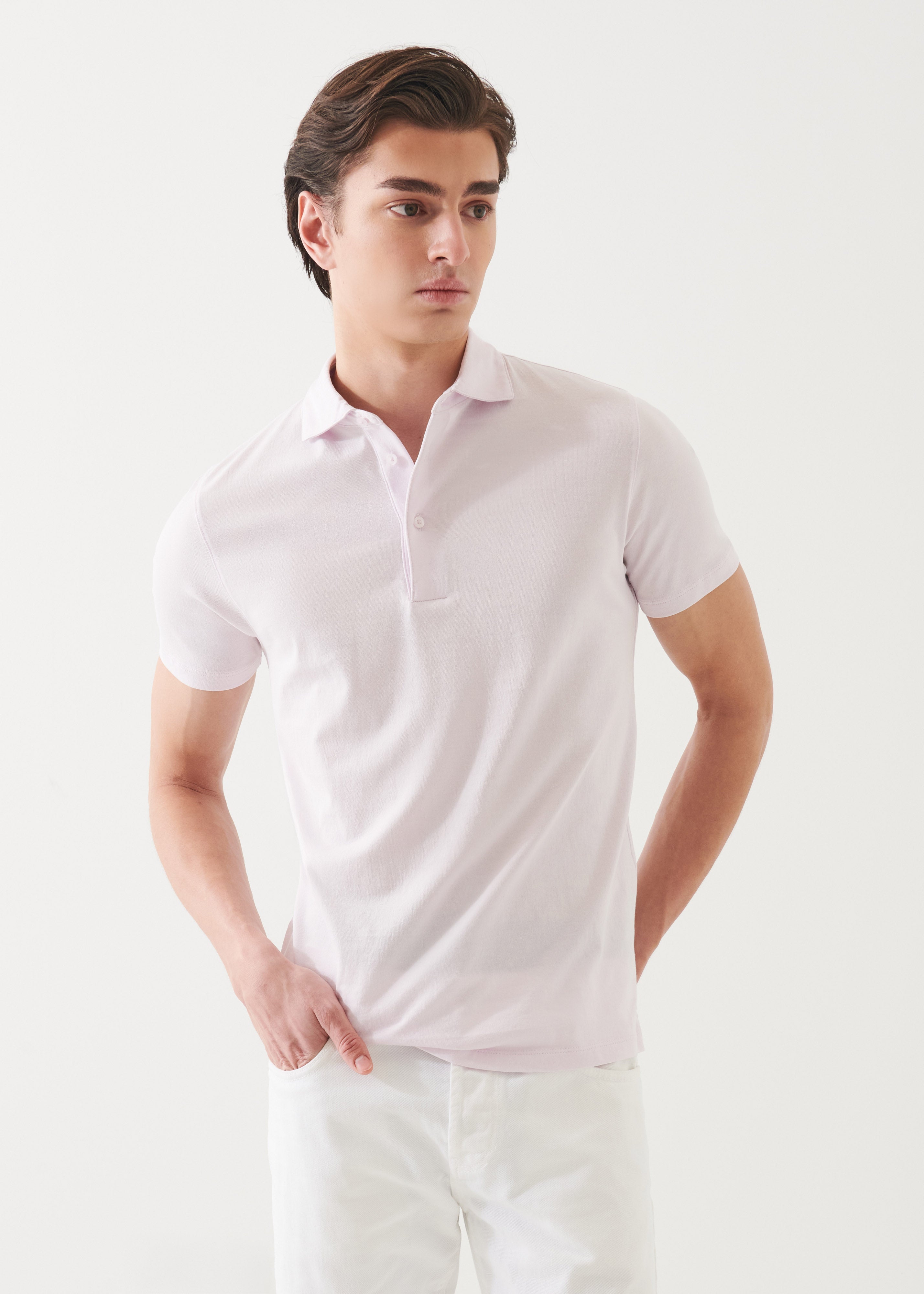 Mercerized Pima Cotton Button Polo