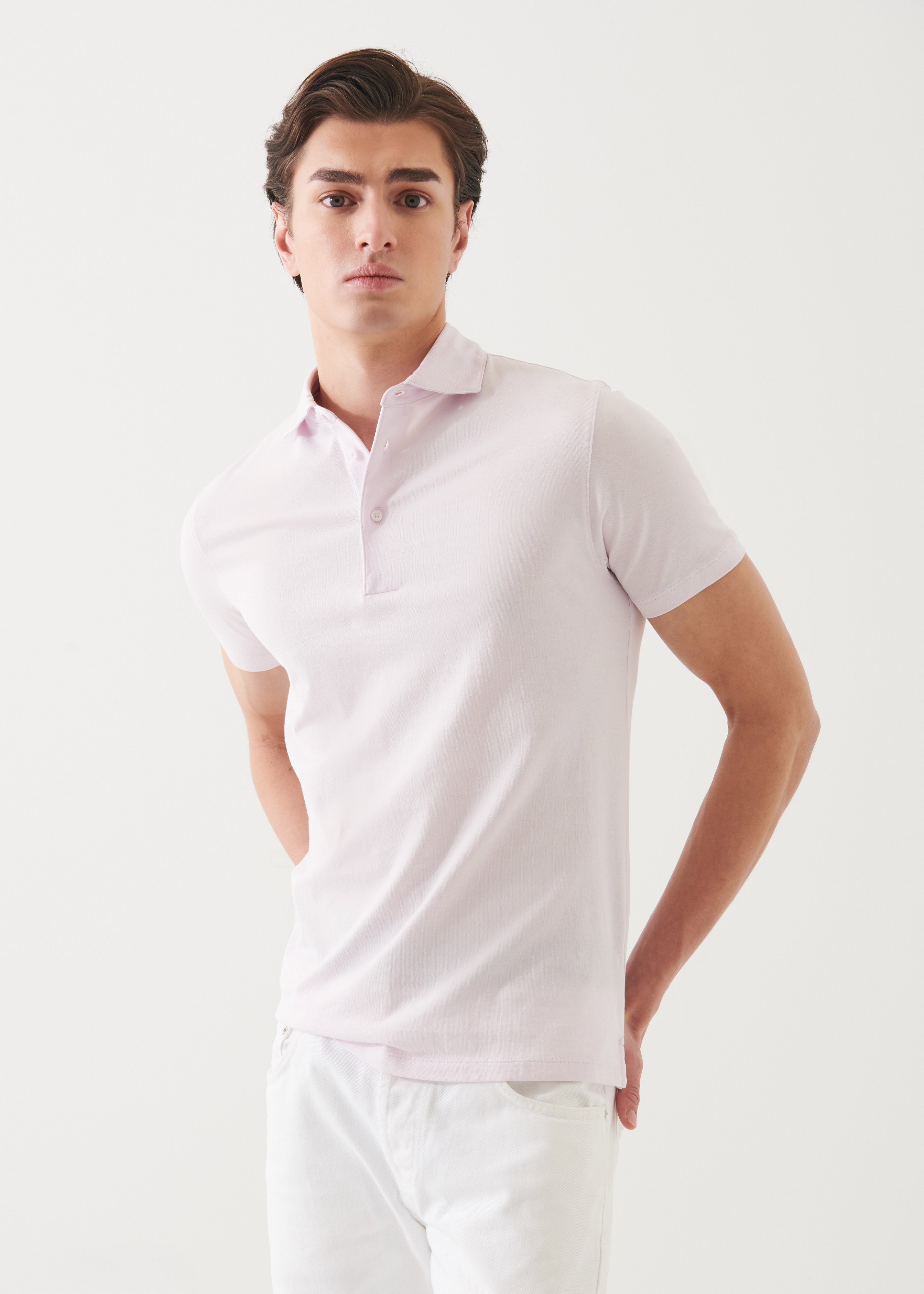 Mercerized Pima Cotton Button Polo