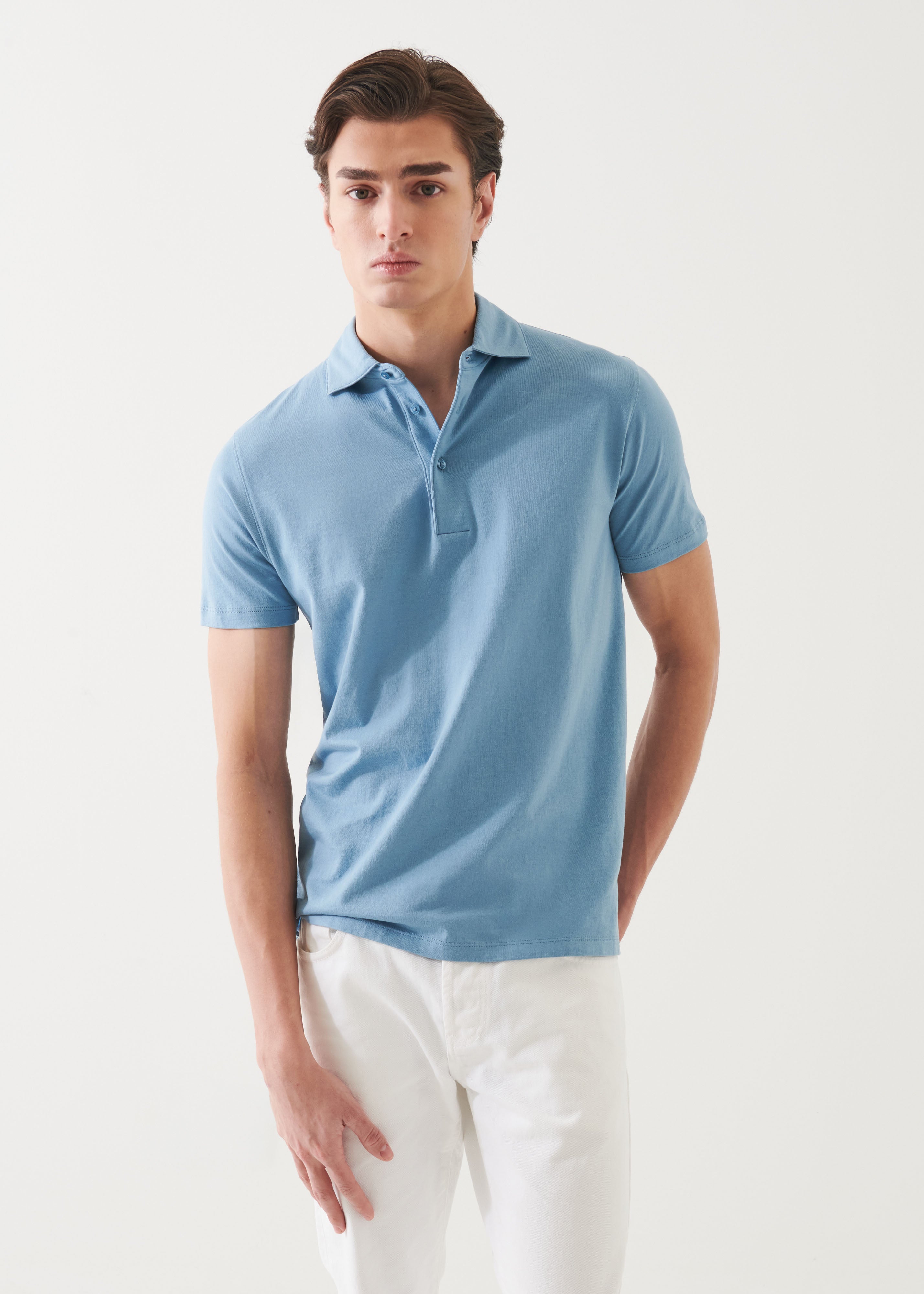 Mercerized Pima Cotton Button Polo