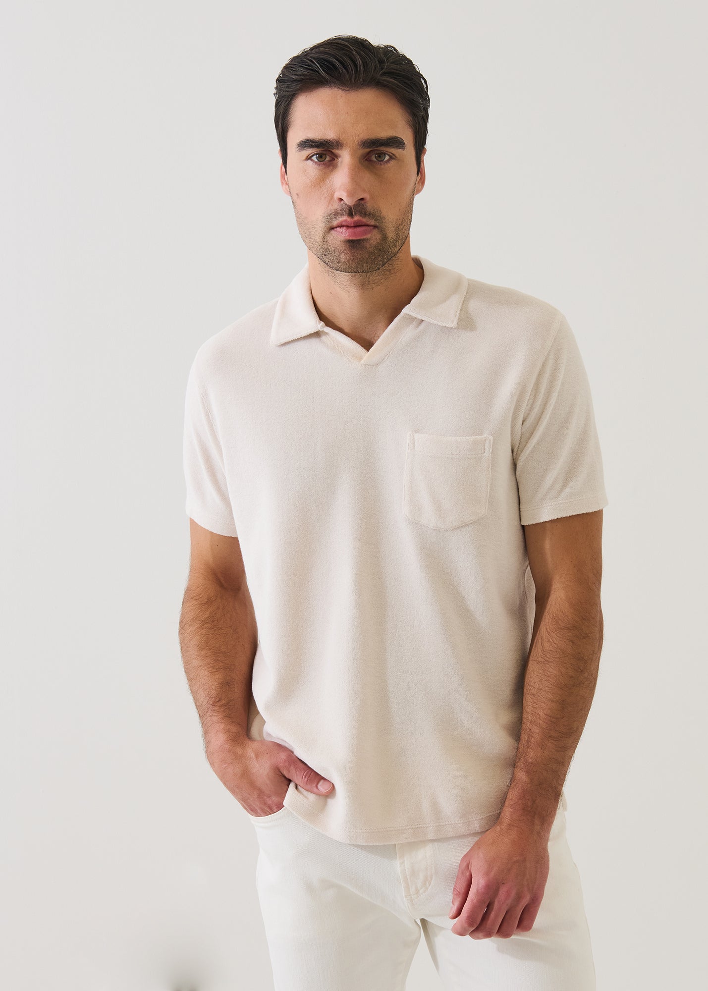 Beach Terry Open Polo - PATRICK ASSARAF