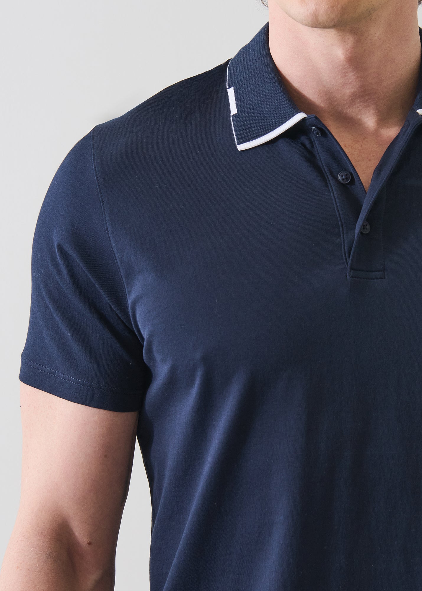 Organic Pima Cotton Tipped Polo - PATRICK ASSARAF
